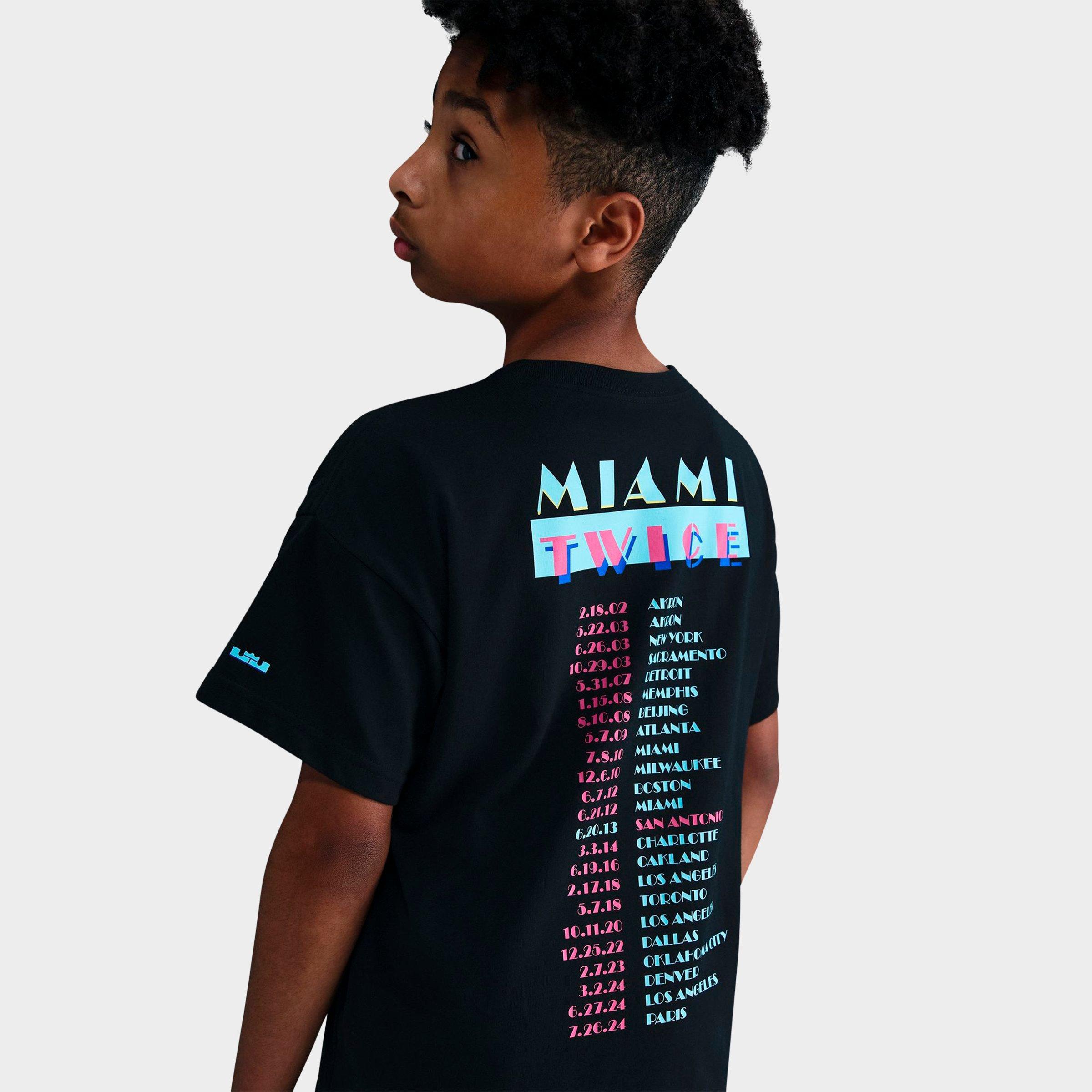 Big Kids' Nike Sportswear LeBron Max 90 Miami Twice T-Shirt