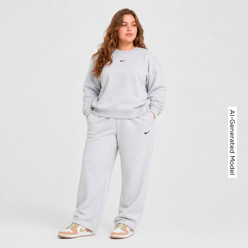 Women's Nike Studio Fleece Medium Weight Oversized Crewneck Sweatshirt