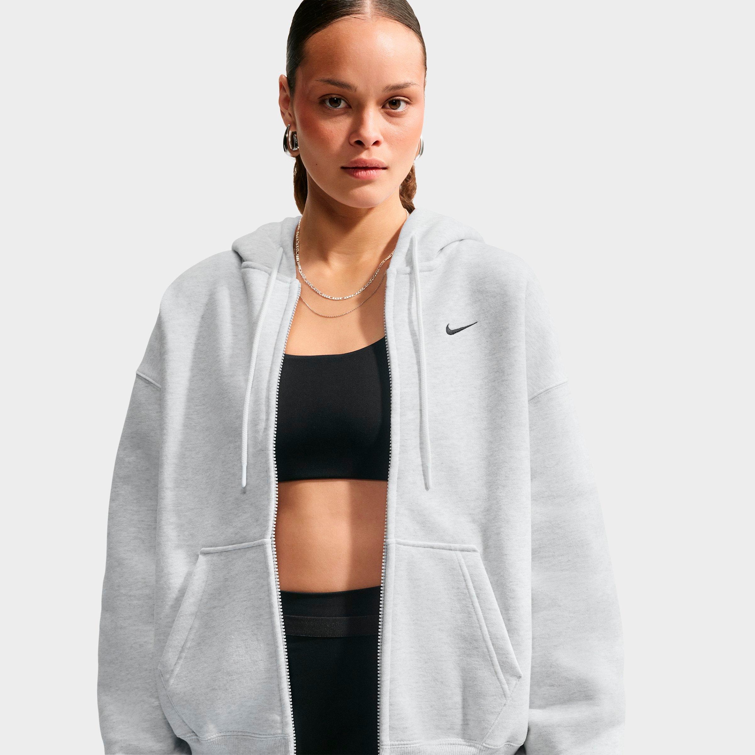 Women's Nike Studio Fleece Medium-Weight Oversized Full-Zip Hoodie