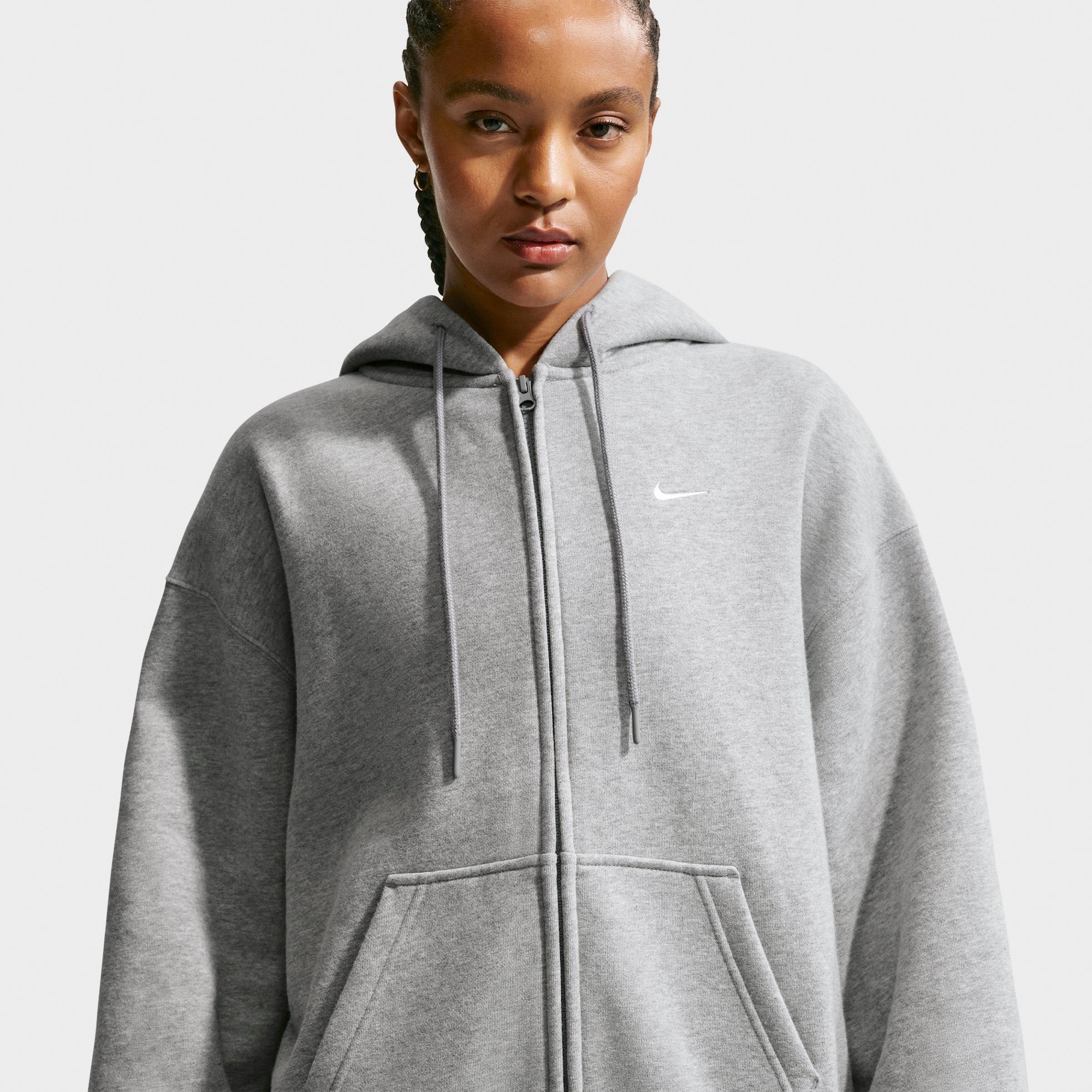 Women's Nike Studio Fleece Medium-Weight Oversized Full-Zip Hoodie
