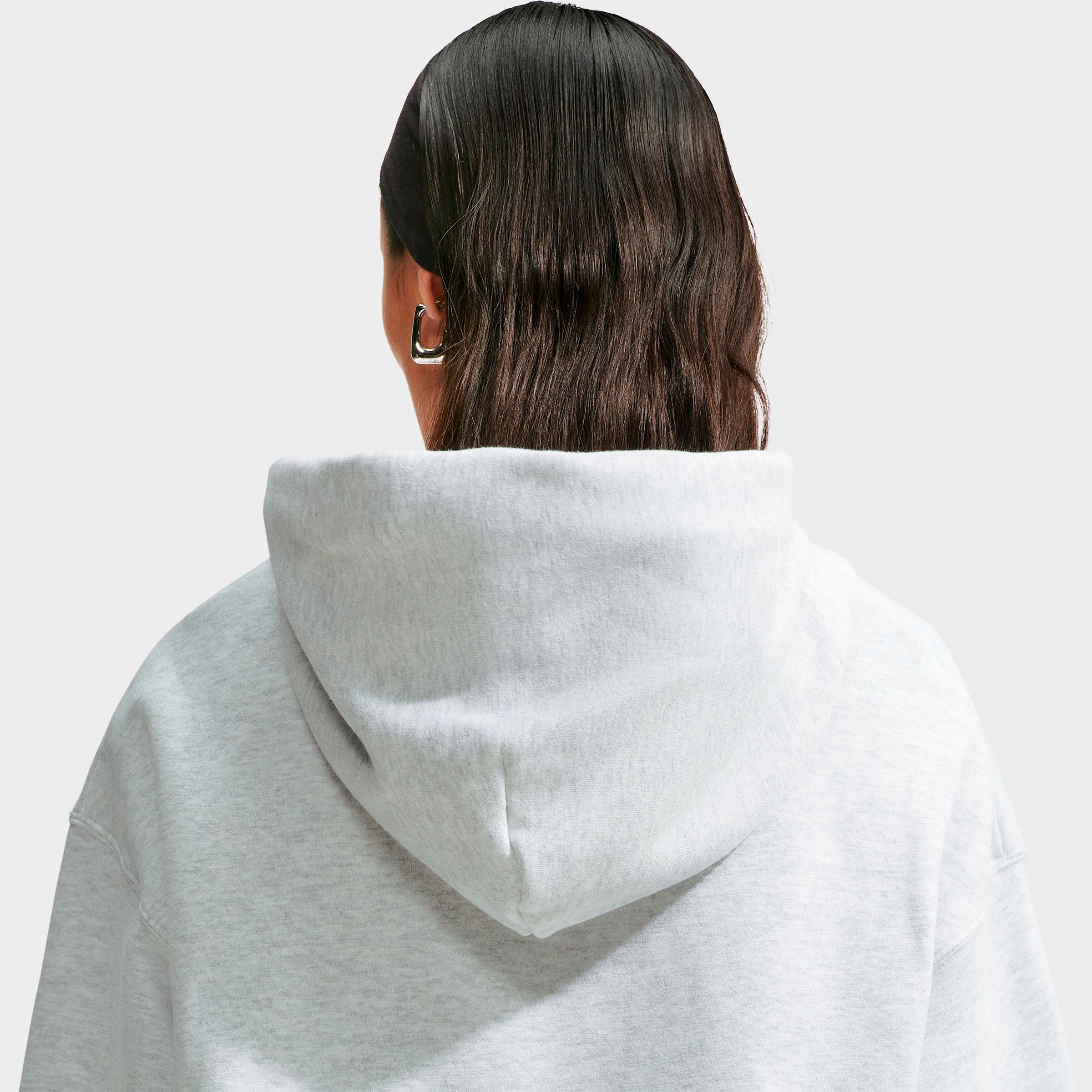 Women's Nike Studio Fleece Medium-Weight Oversized Cropped Pullover Hoodie