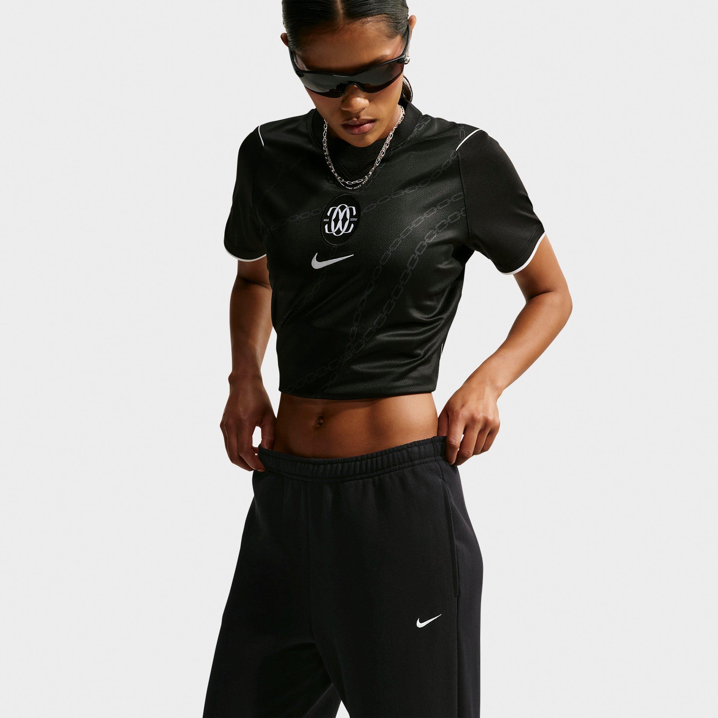 Women's Nike Studio Fleece Lightweight French Terry Mid-Rise Open-Hem Pants
