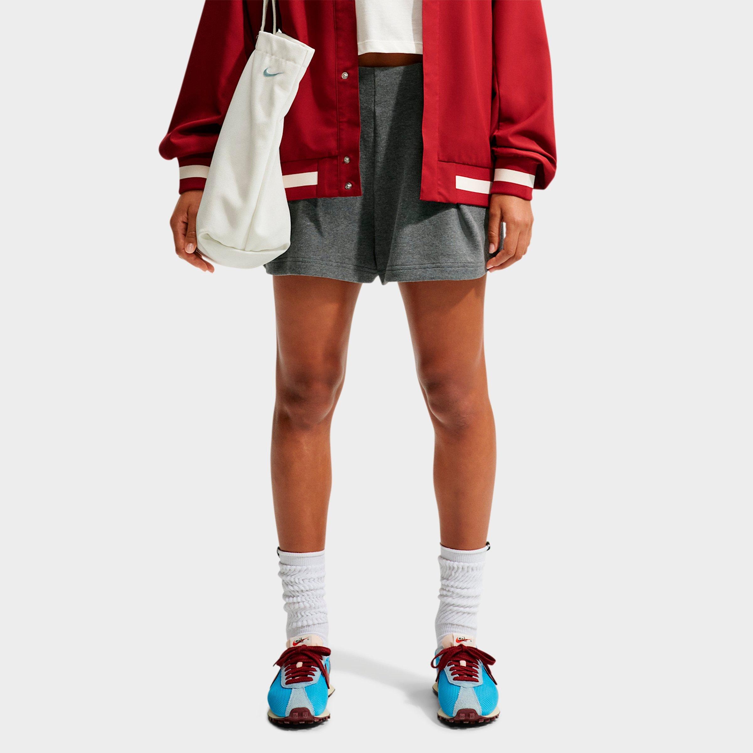 Women's Nike Studio Fleece Lightweight French Terry High-Rise Pleated Shorts