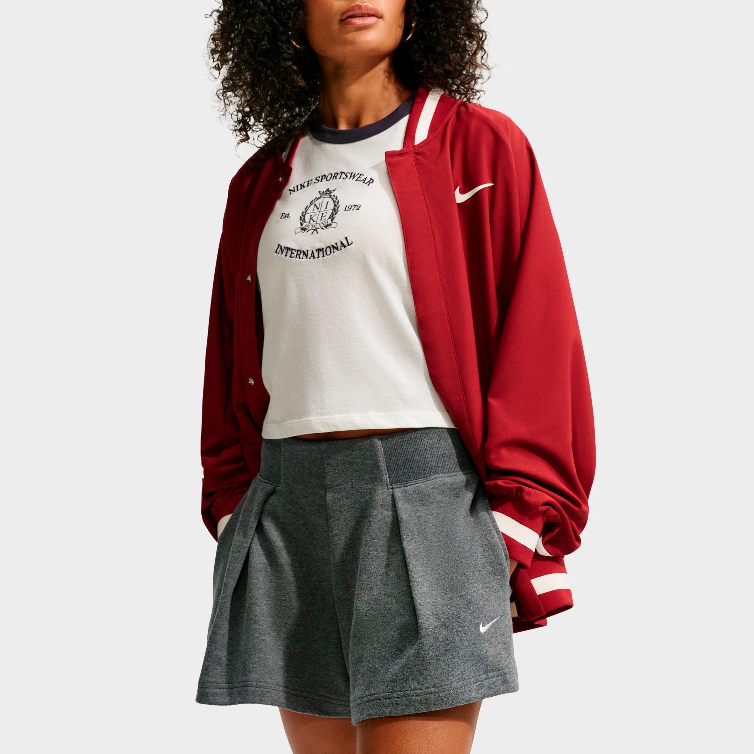 Women's Nike Studio Fleece Lightweight French Terry High-Rise Pleated Shorts