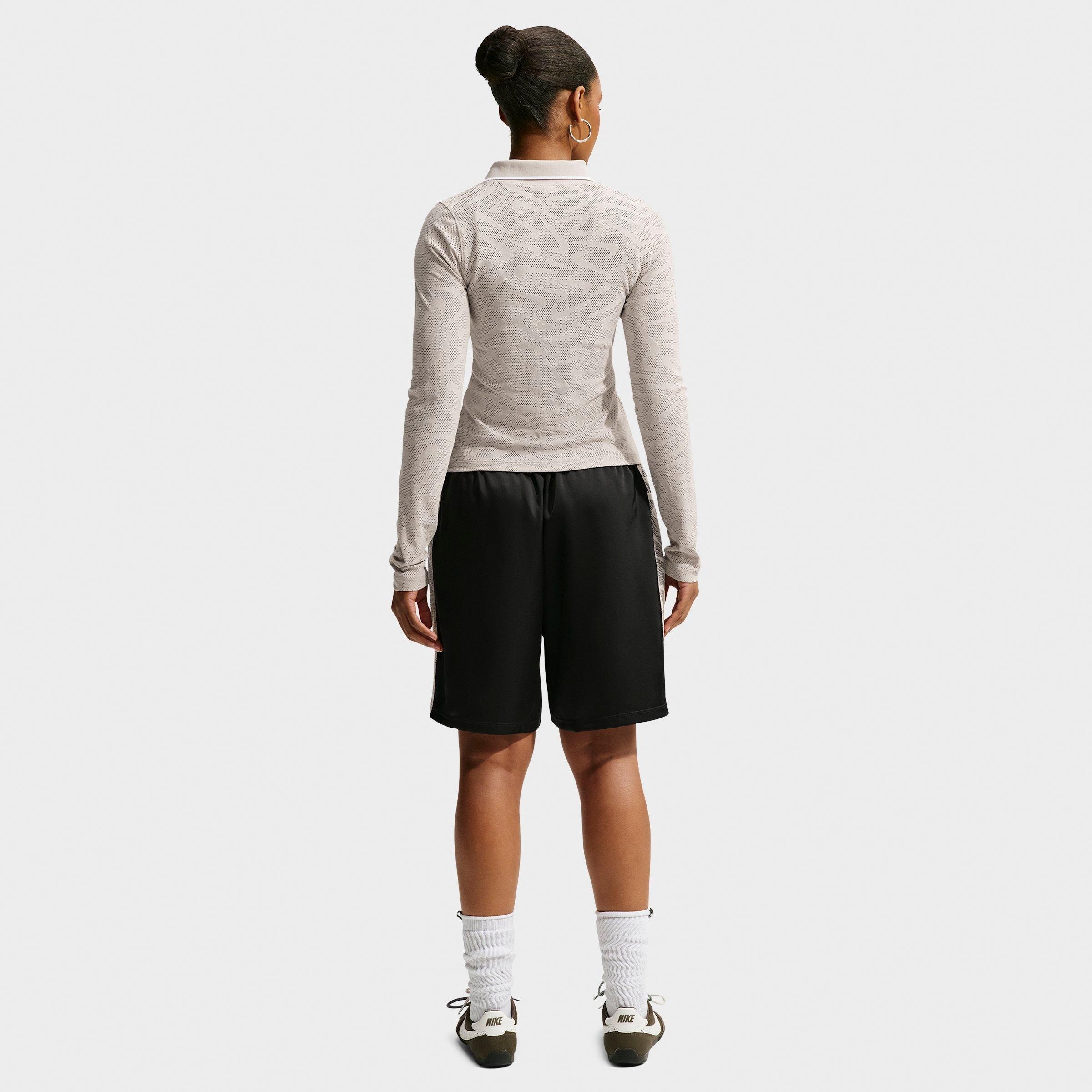 Women's Nike Sportswear Chill Knit Tight Mod-Cropped Long-Sleeve Lace Top