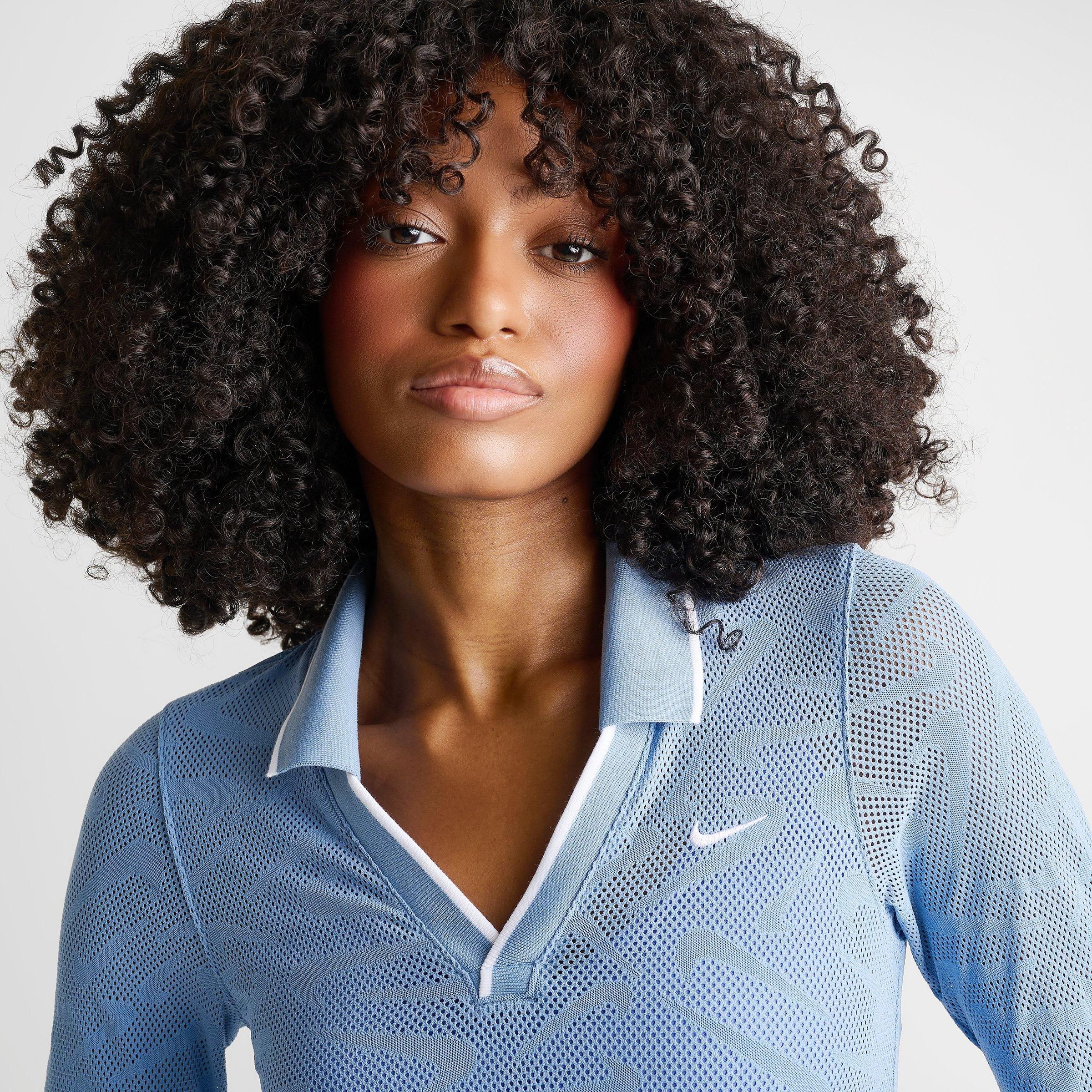 Women's Nike Sportswear Chill Knit Tight Mod-Cropped Long-Sleeve Lace Top