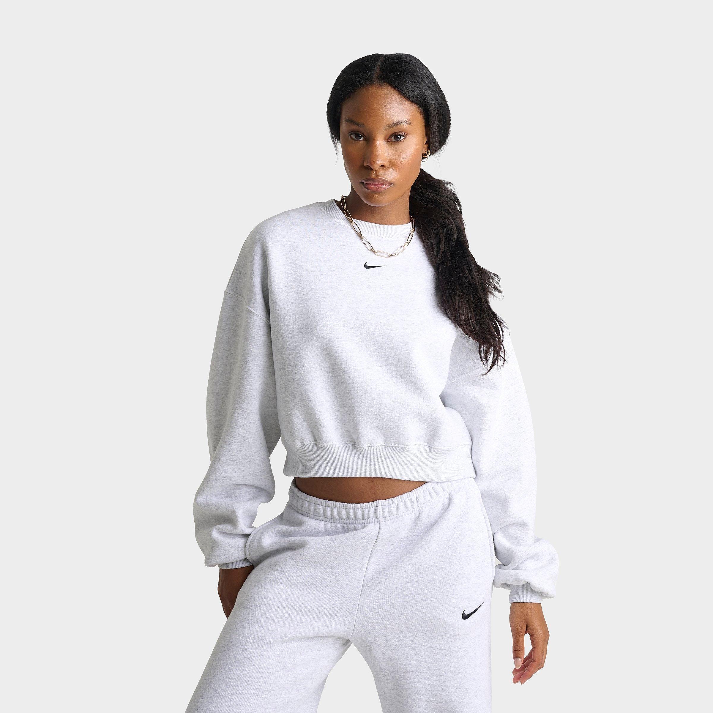 Women's Nike Studio Fleece Medium Weight Oversized Cropped Crewneck Sweatshirt