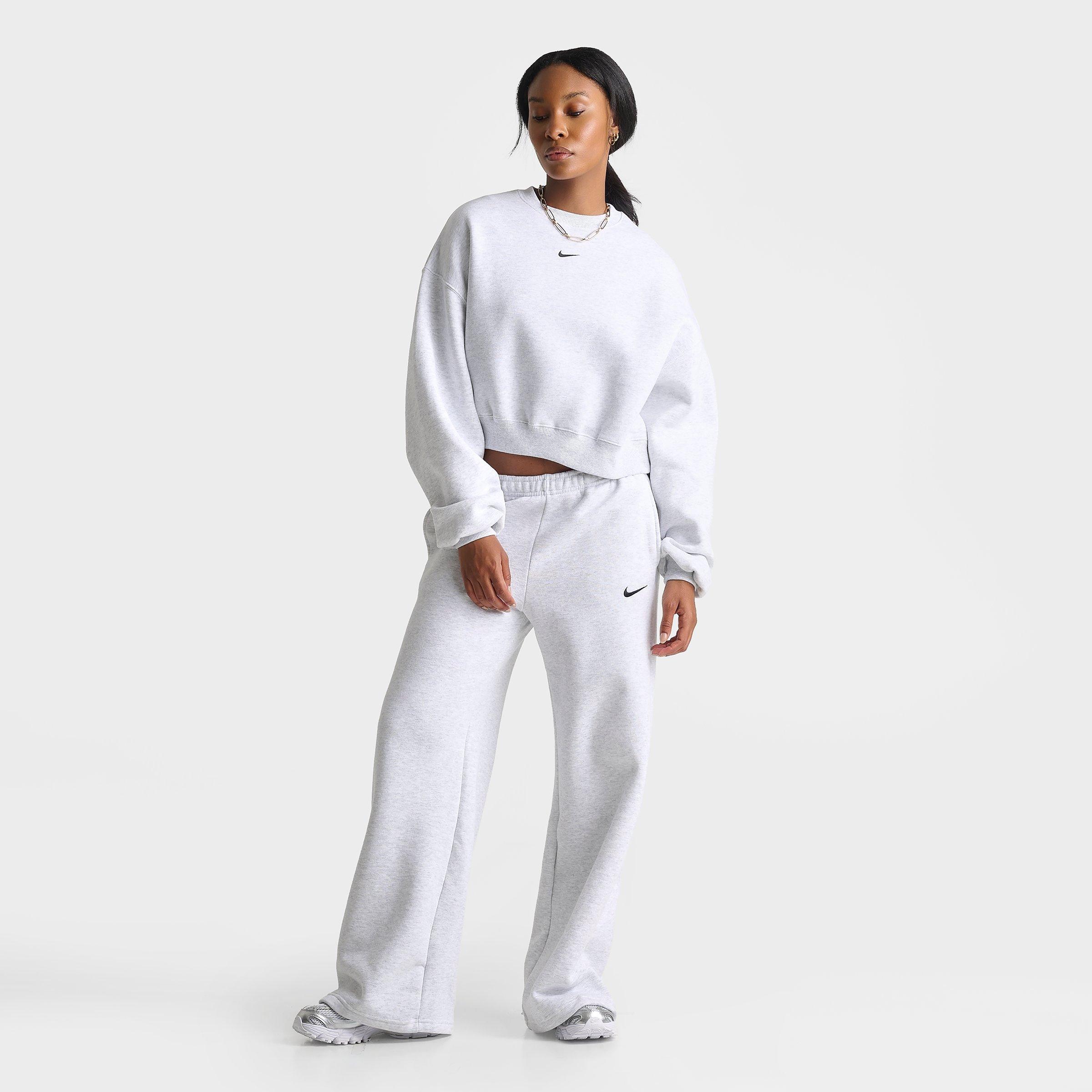 Women's Nike Studio Fleece Medium Weight Oversized Cropped Crewneck Sweatshirt