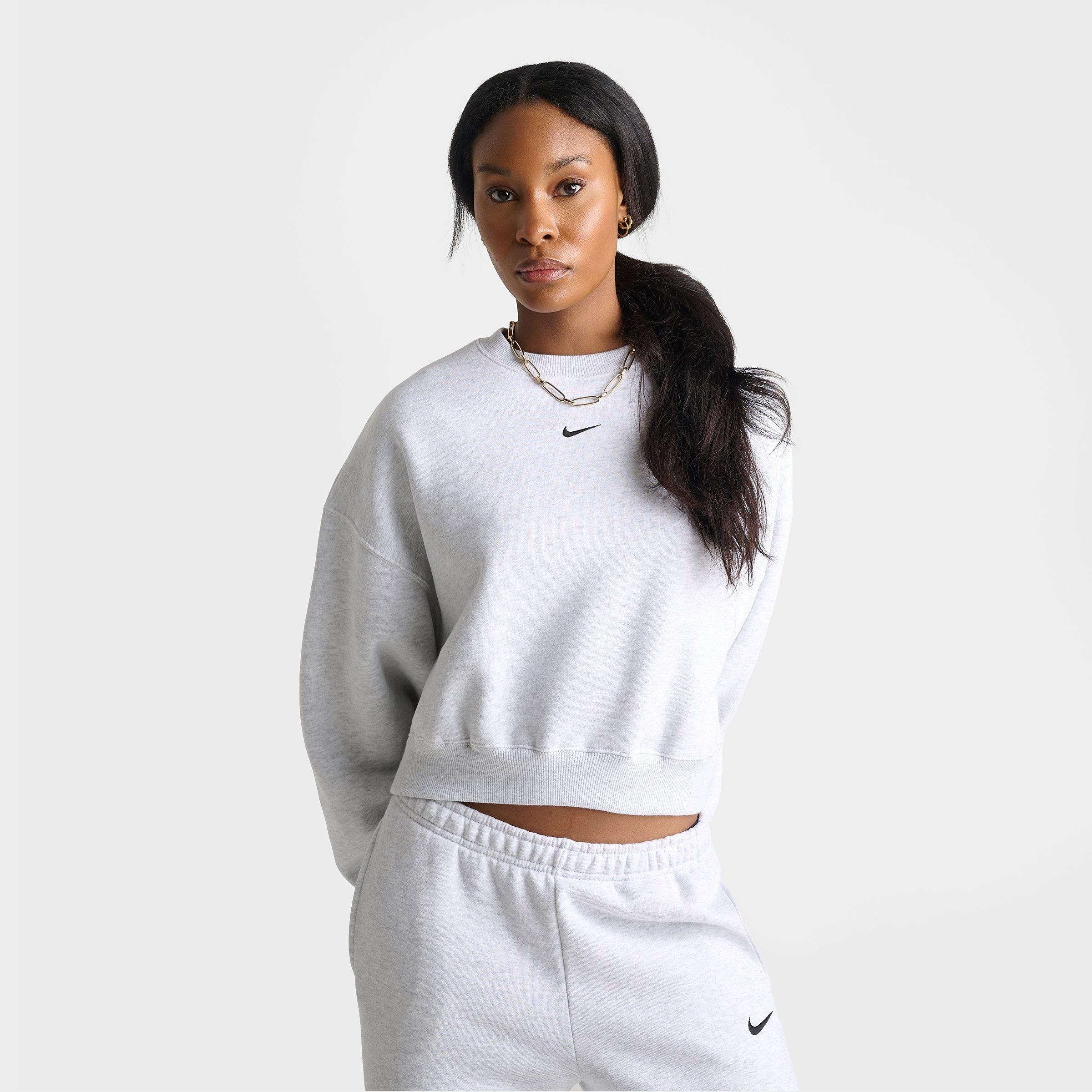 Women's Nike Studio Fleece Medium Weight Oversized Cropped Crewneck Sweatshirt