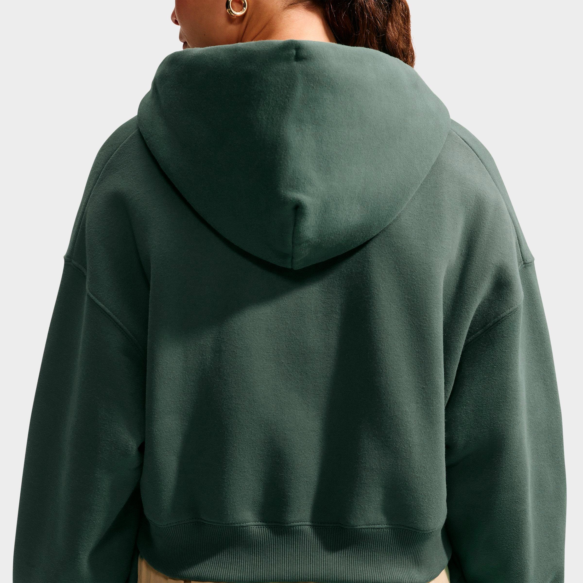 Women's Nike Studio Fleece Medium-Weight Oversized Cropped Full-Zip Hoodie