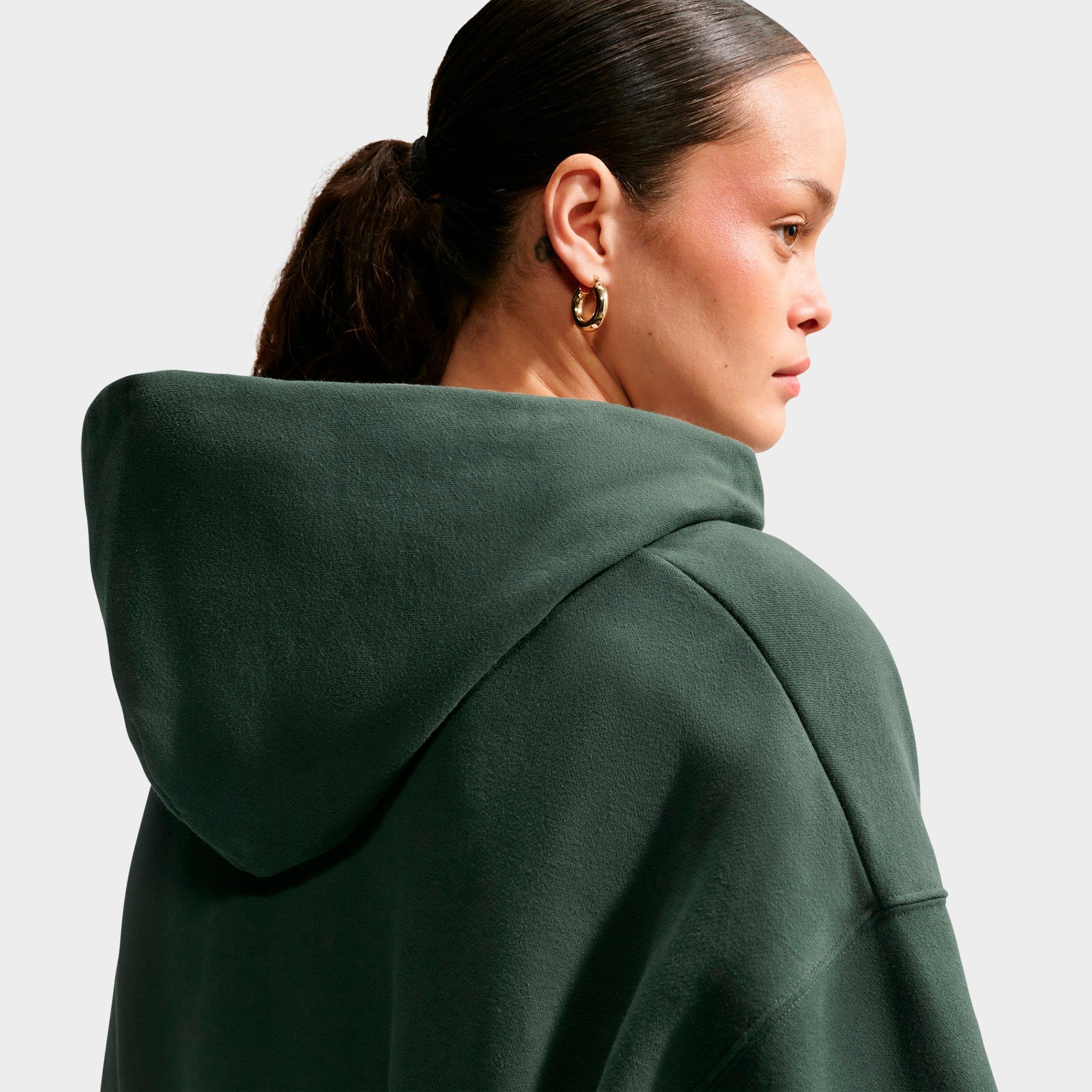 Women's Nike Studio Fleece Medium-Weight Oversized Cropped Full-Zip Hoodie