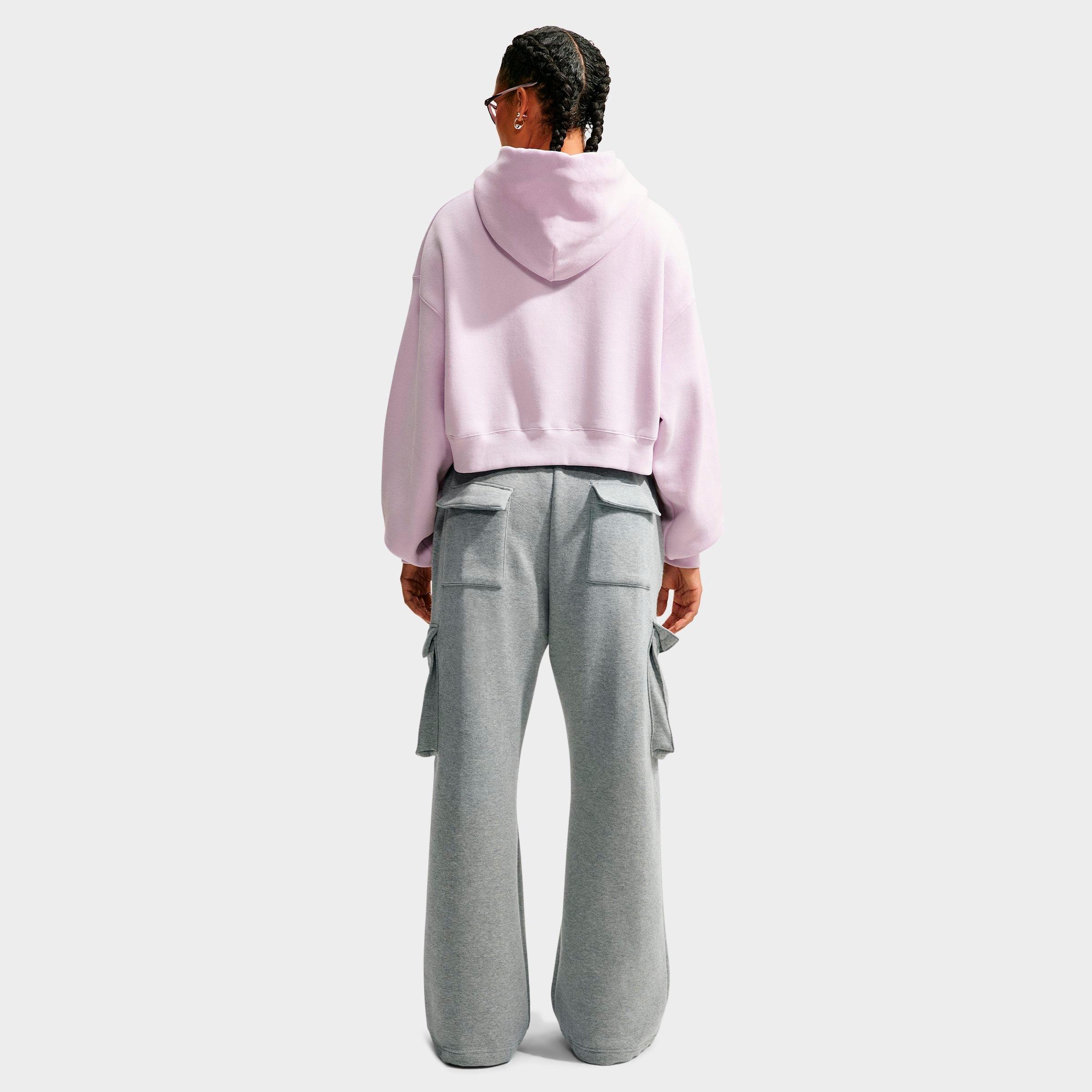 Women's Nike Studio Fleece Medium-Weight Oversized Cropped Full-Zip Hoodie