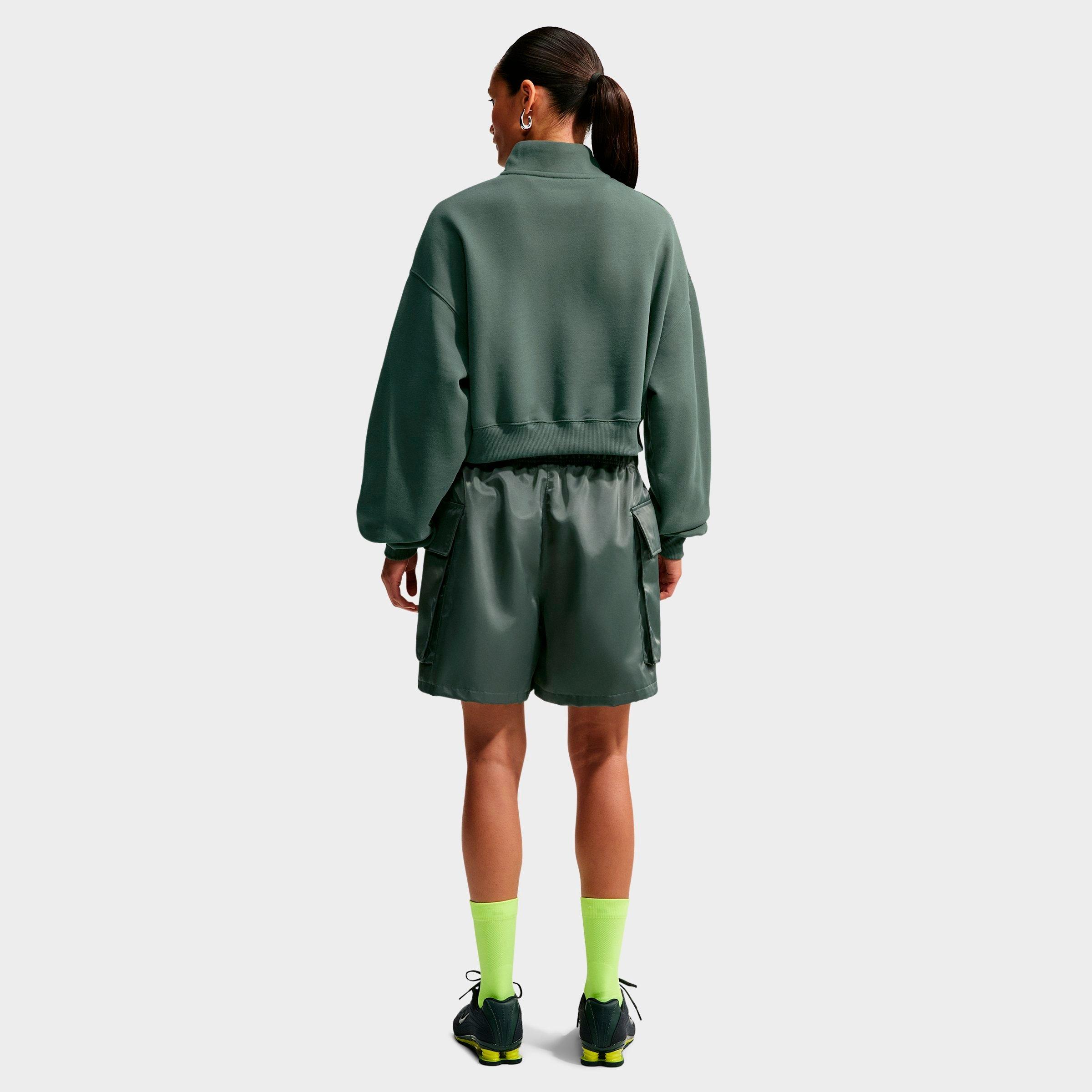 Women's Nike Studio Fleece Medium-Weight Oversized Cropped Quarter-Zip Jacket