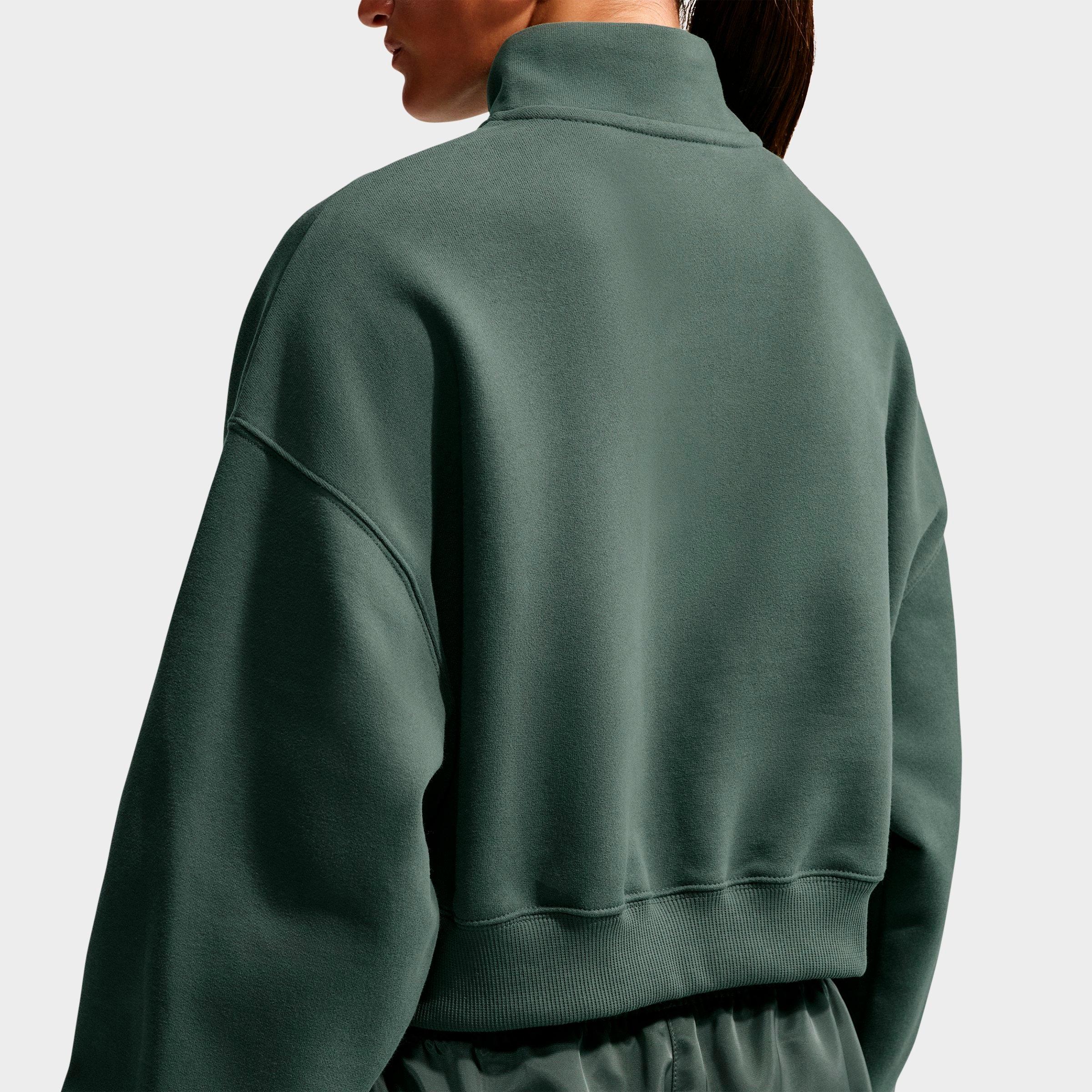 Women's Nike Studio Fleece Medium-Weight Oversized Cropped Quarter-Zip Jacket