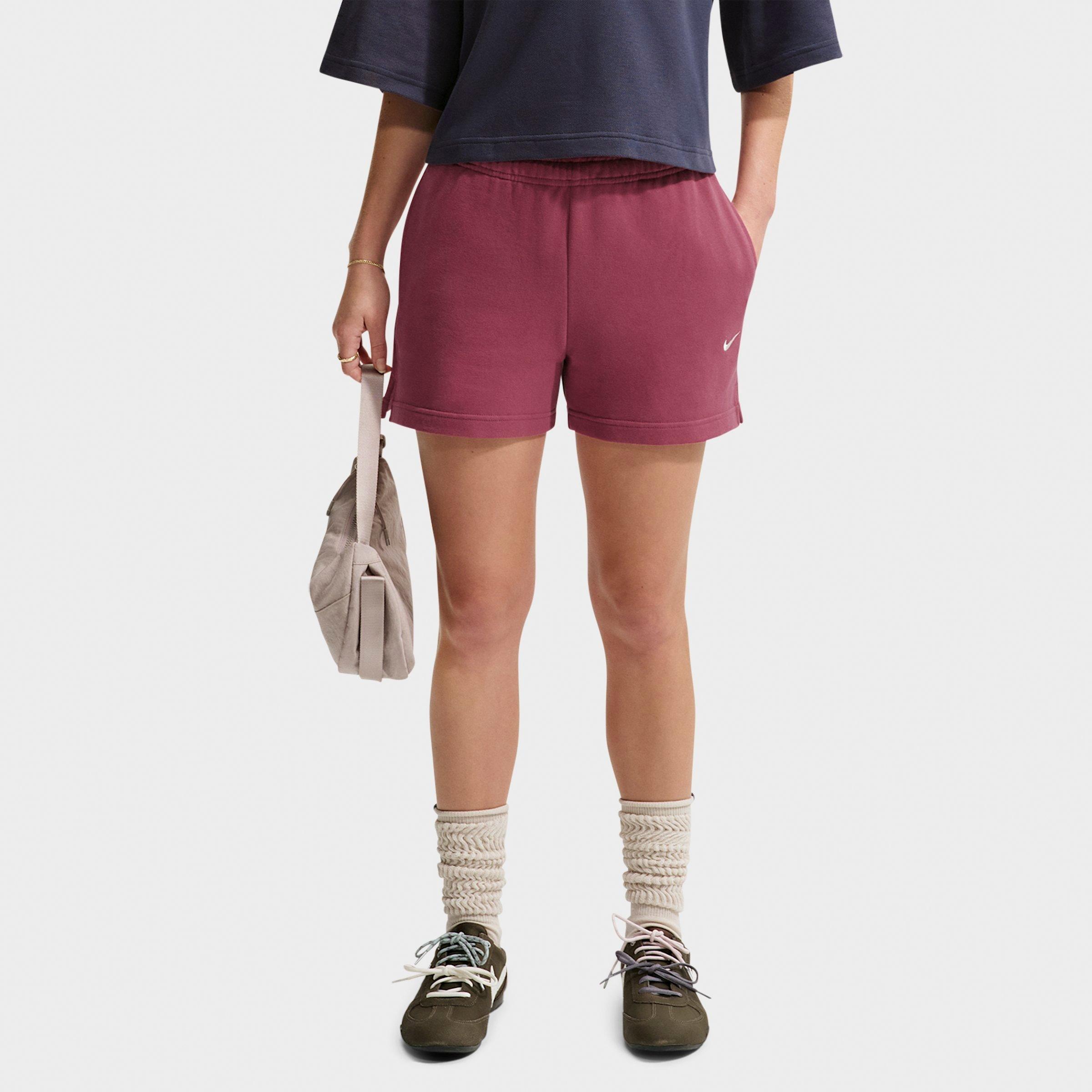 Women's Nike Studio Fleece Lightweight French Terry Mid-Rise Shorts