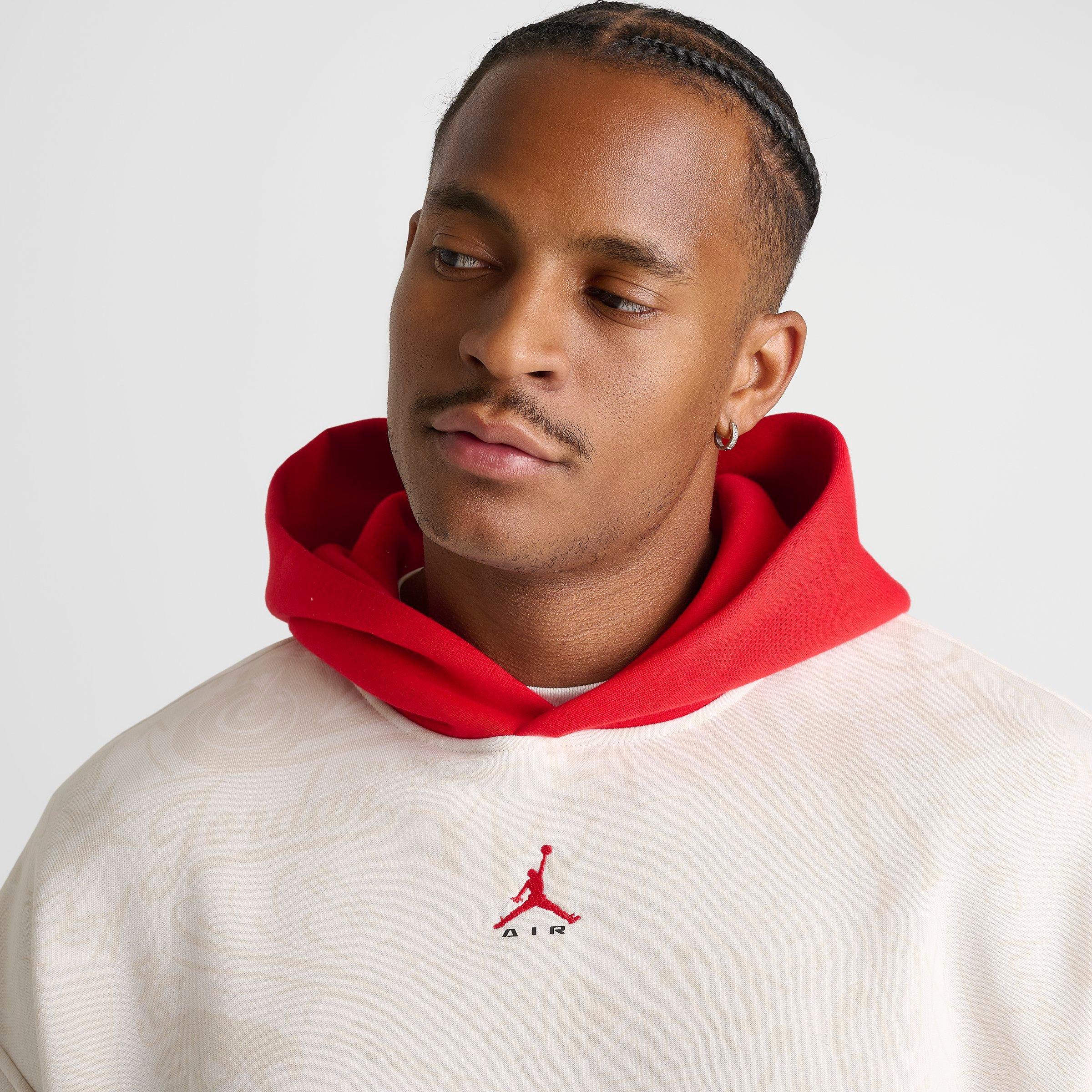 Men's Jordan Brooklyn Fleece Laser Graphic Pullover Hoodie
