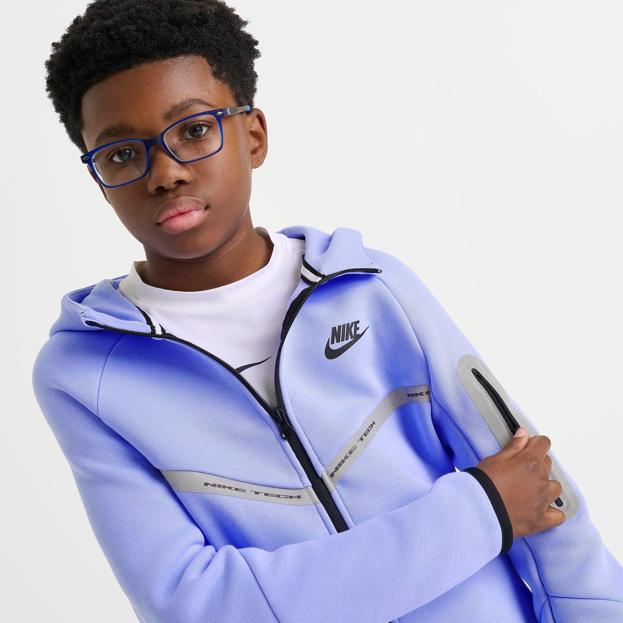 Boys' Big Kids' Nike Sportswear Tech Fleece Reflective Full-Zip Hoodie
