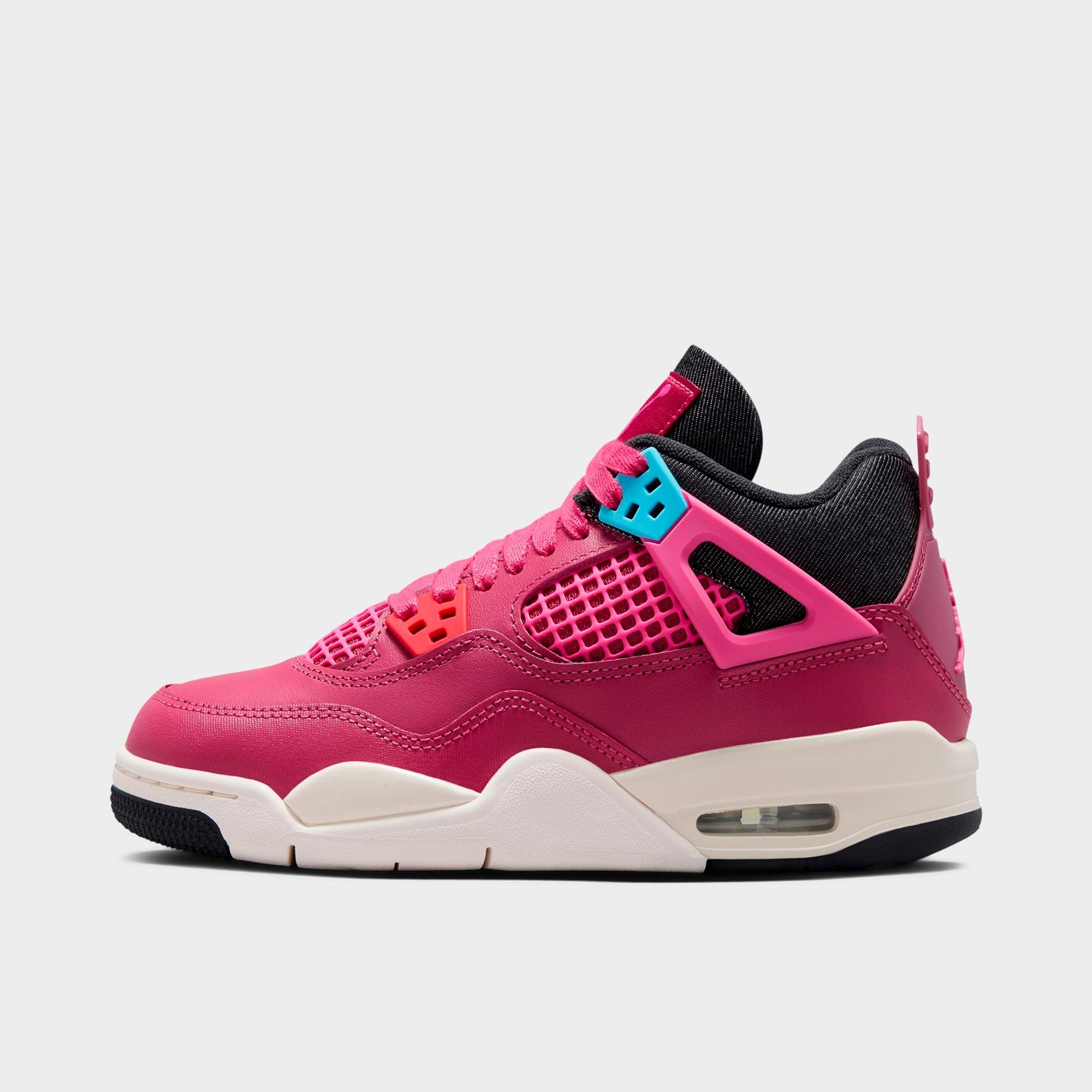 Girls' Big Kids' Air Jordan Retro 4 Basketball Shoes