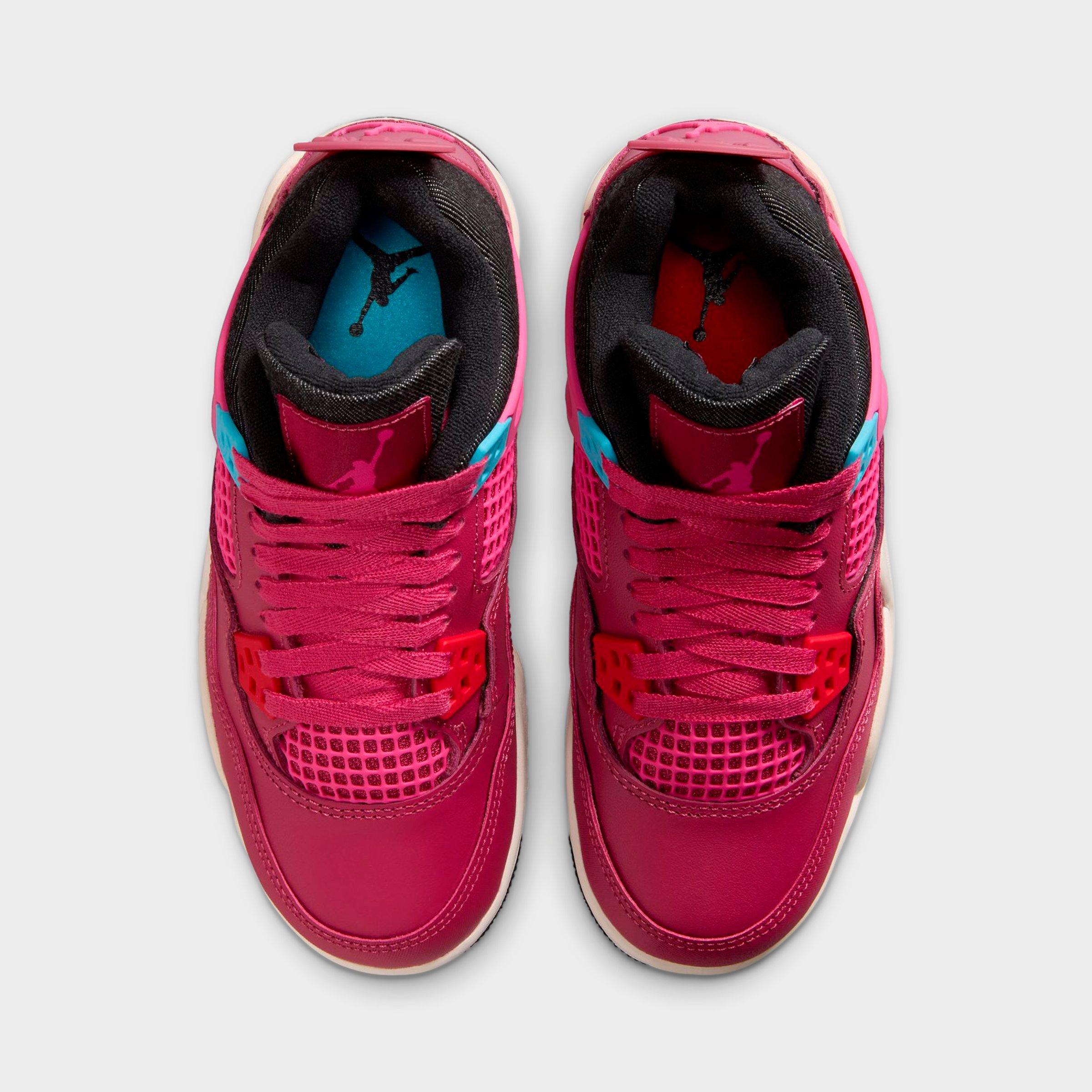 Girls' Big Kids' Air Jordan Retro 4 Basketball Shoes