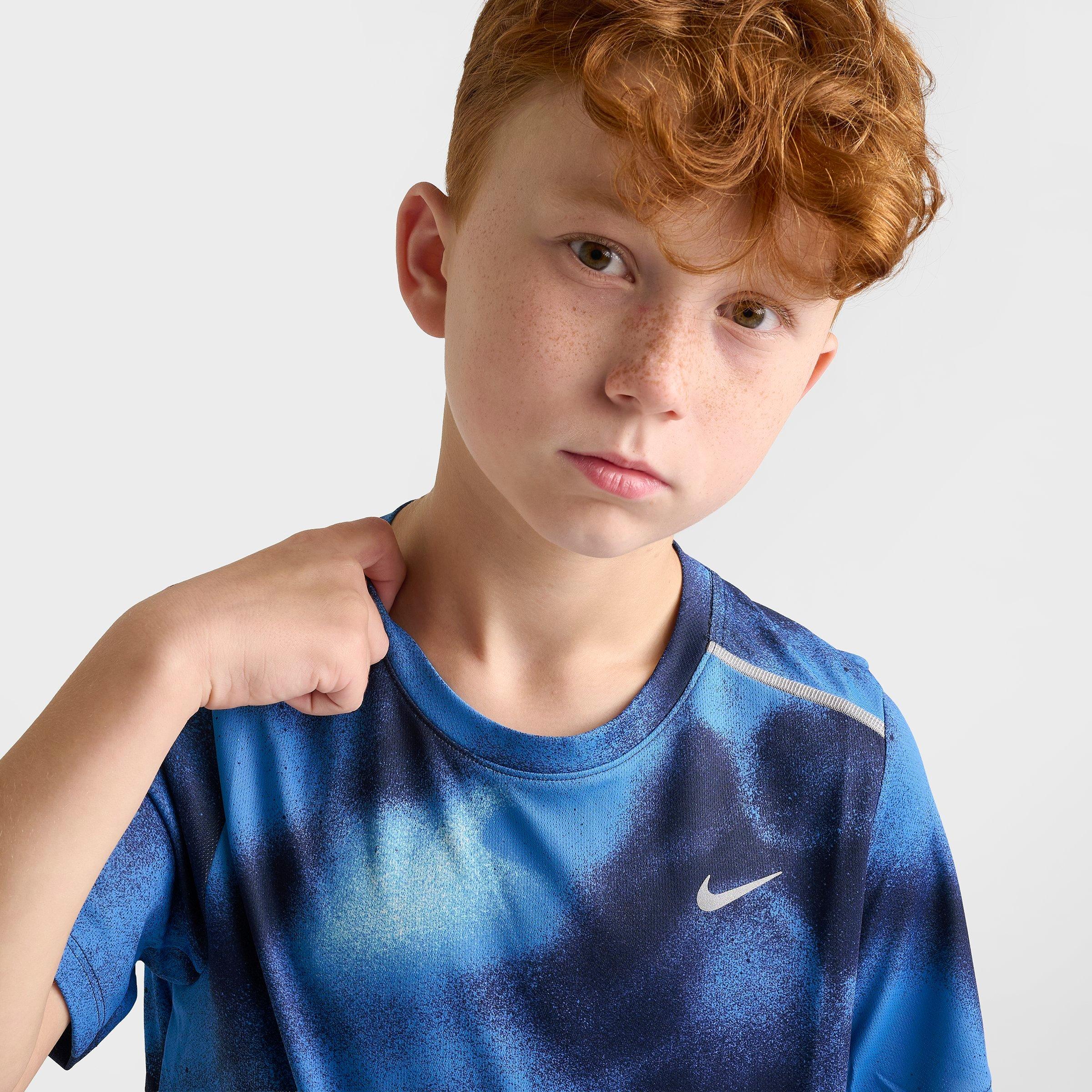 Big Kids' Nike Miler Dri-FIT Printed Training T-Shirt
