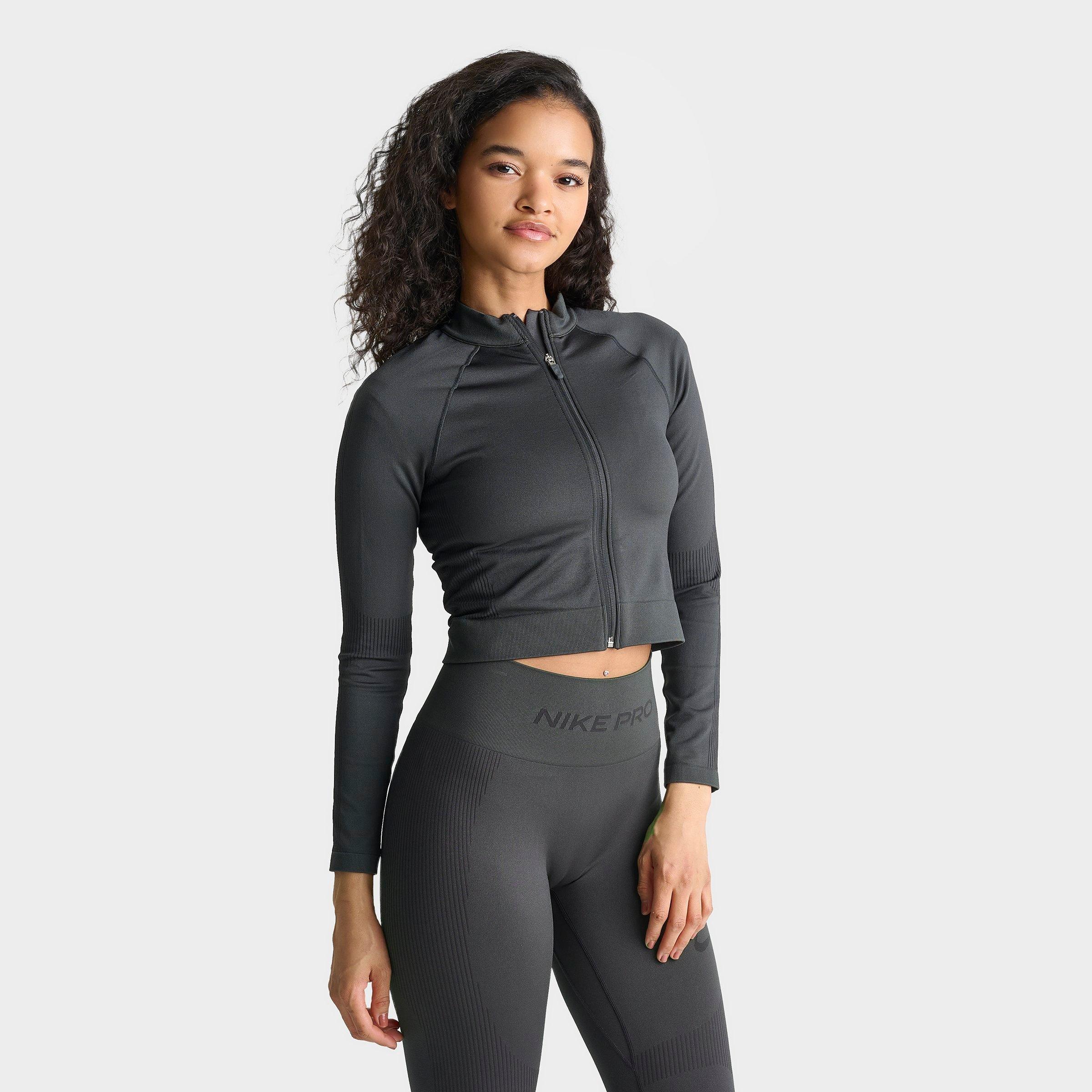 Women's Nike Pro Seamless Cropped Full-Zip Training Top