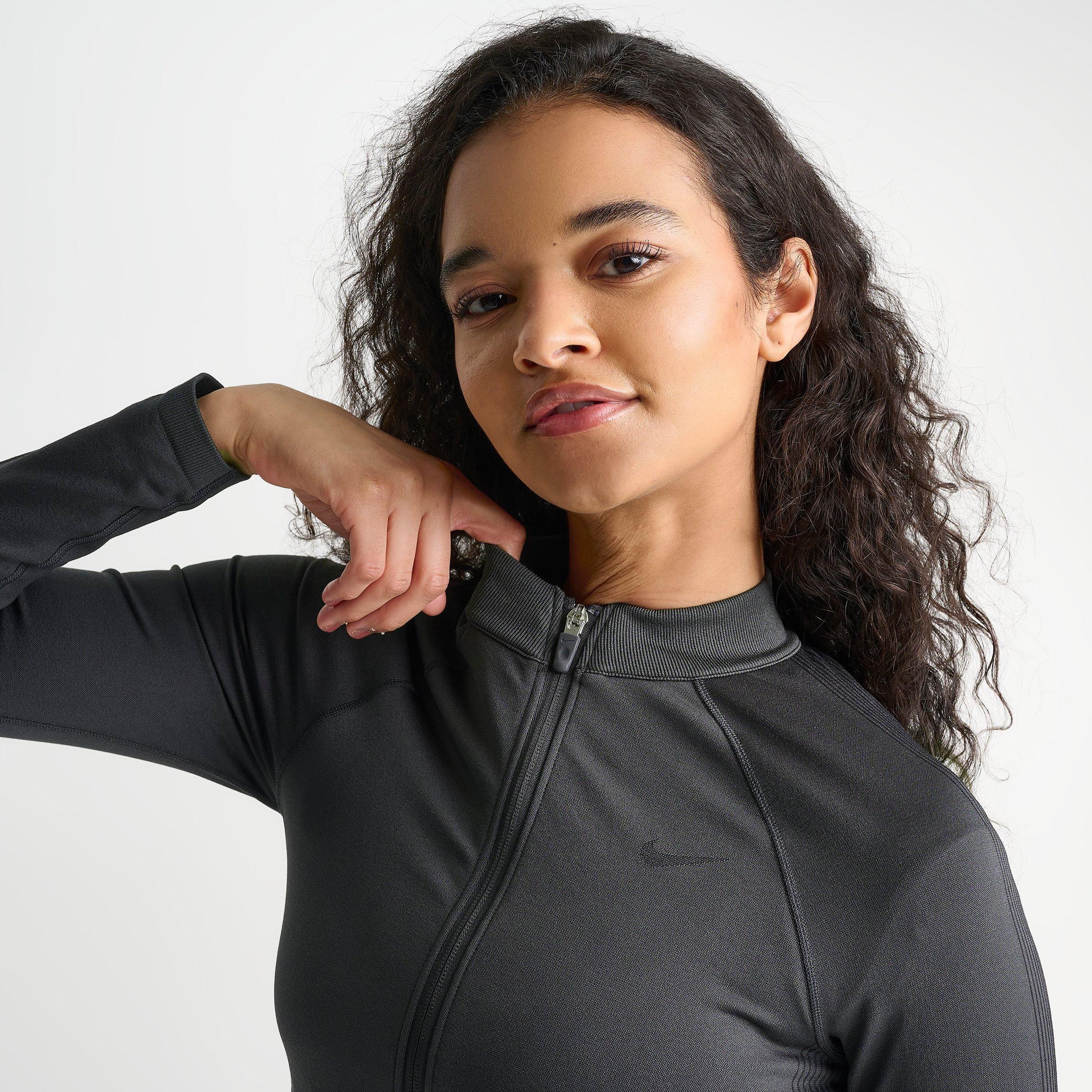 Women's Nike Pro Seamless Cropped Full-Zip Training Top