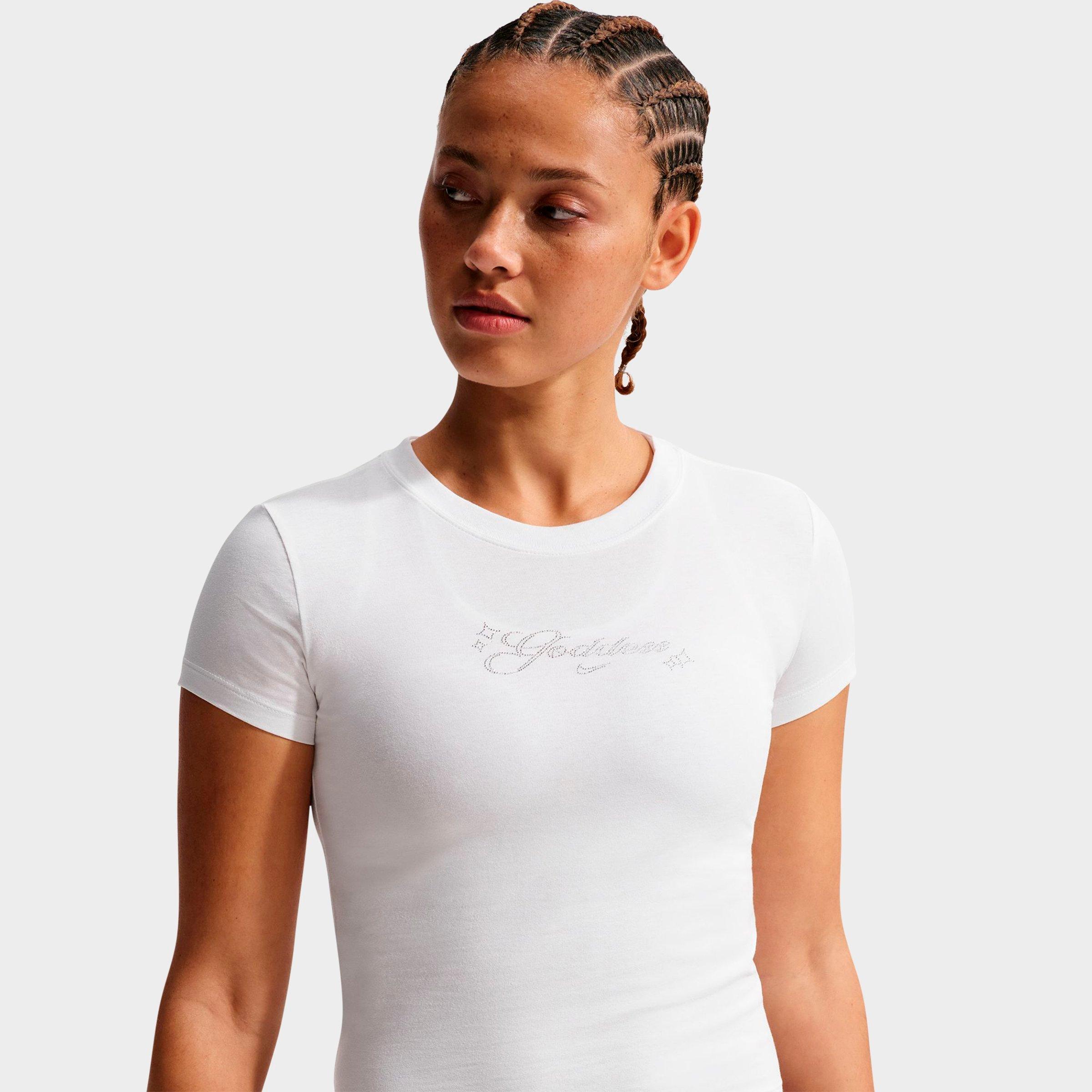 Women's Nike Sportswear Chill Knit Goddess Slim Cropped T-Shirt