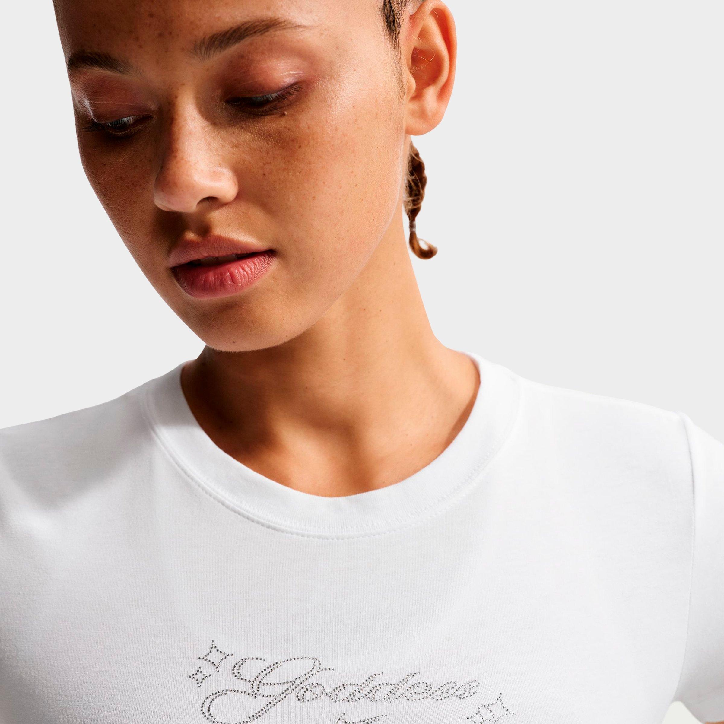 Women's Nike Sportswear Chill Knit Goddess Slim Cropped T-Shirt