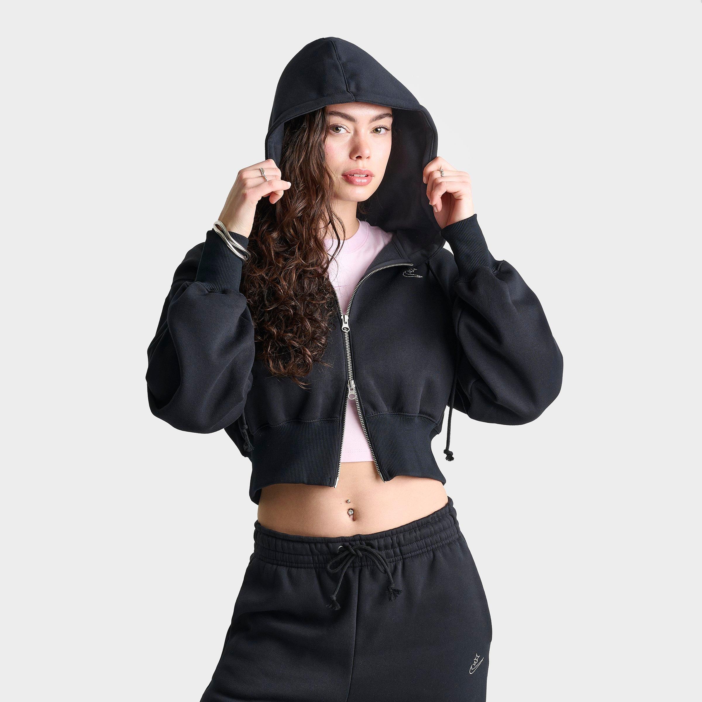 Women's Nike Sportswear Phoenix Fleece Goddess Cropped Full-Zip Hoodie