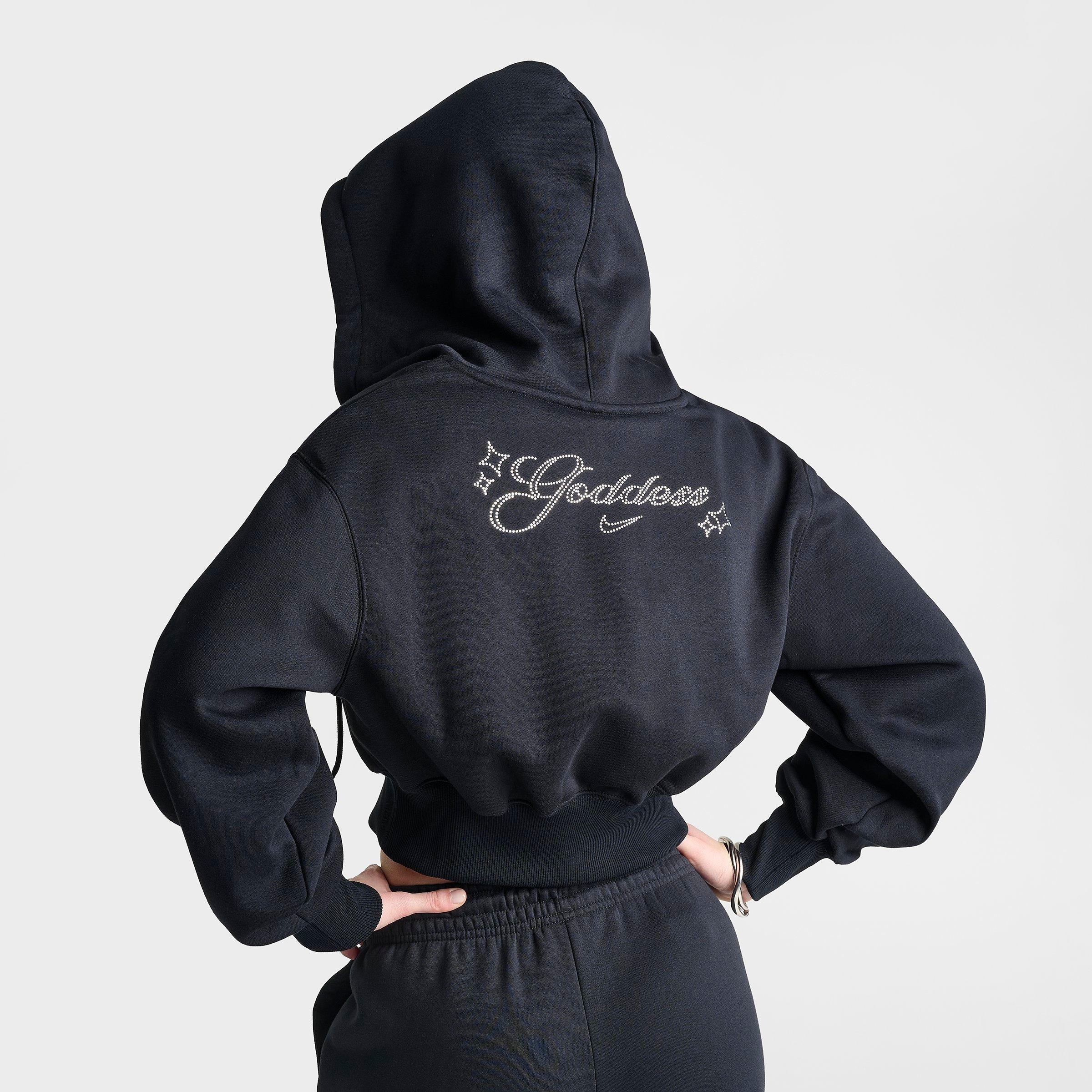 Women's Nike Sportswear Phoenix Fleece Goddess Cropped Full-Zip Hoodie