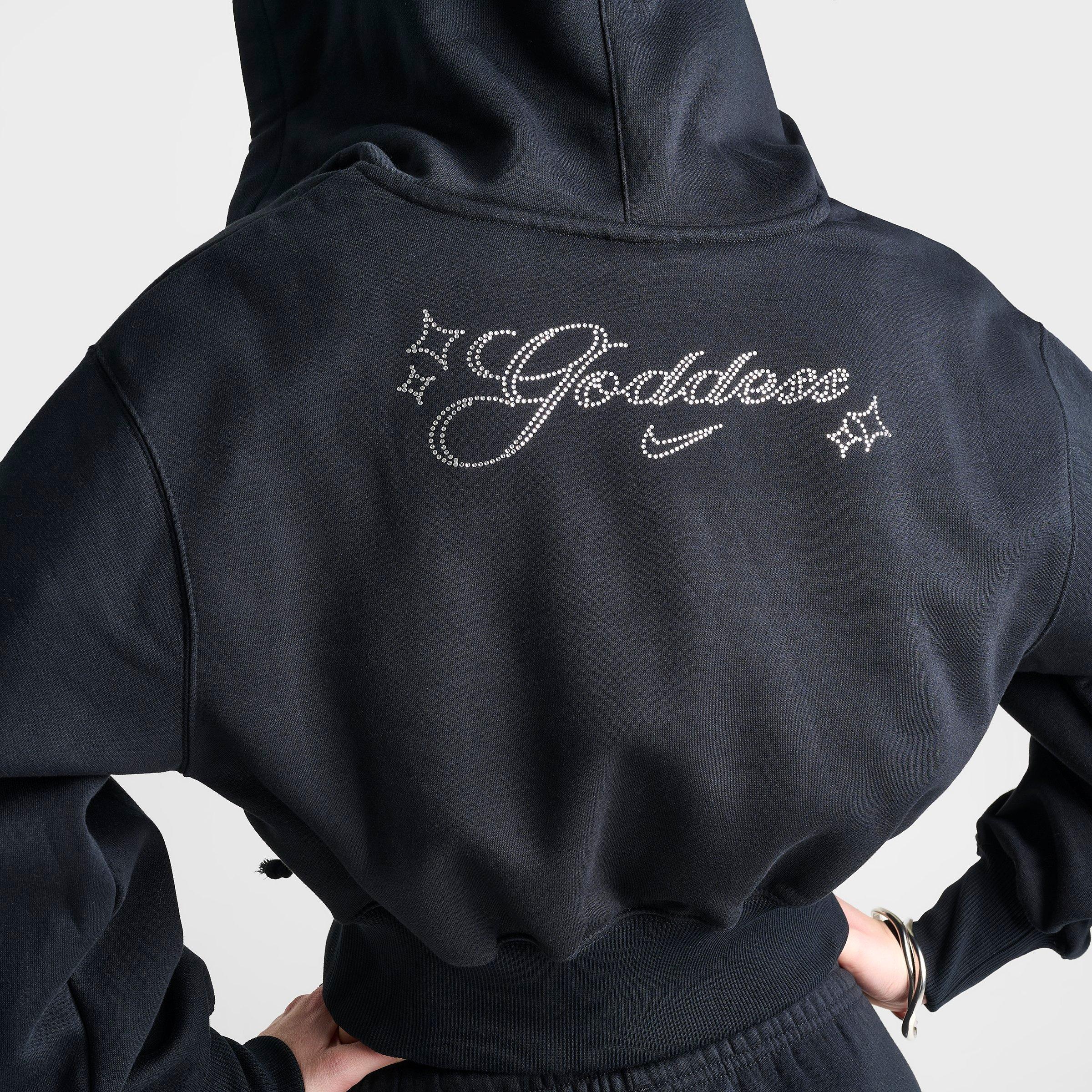 Women's Nike Sportswear Phoenix Fleece Goddess Cropped Full-Zip Hoodie