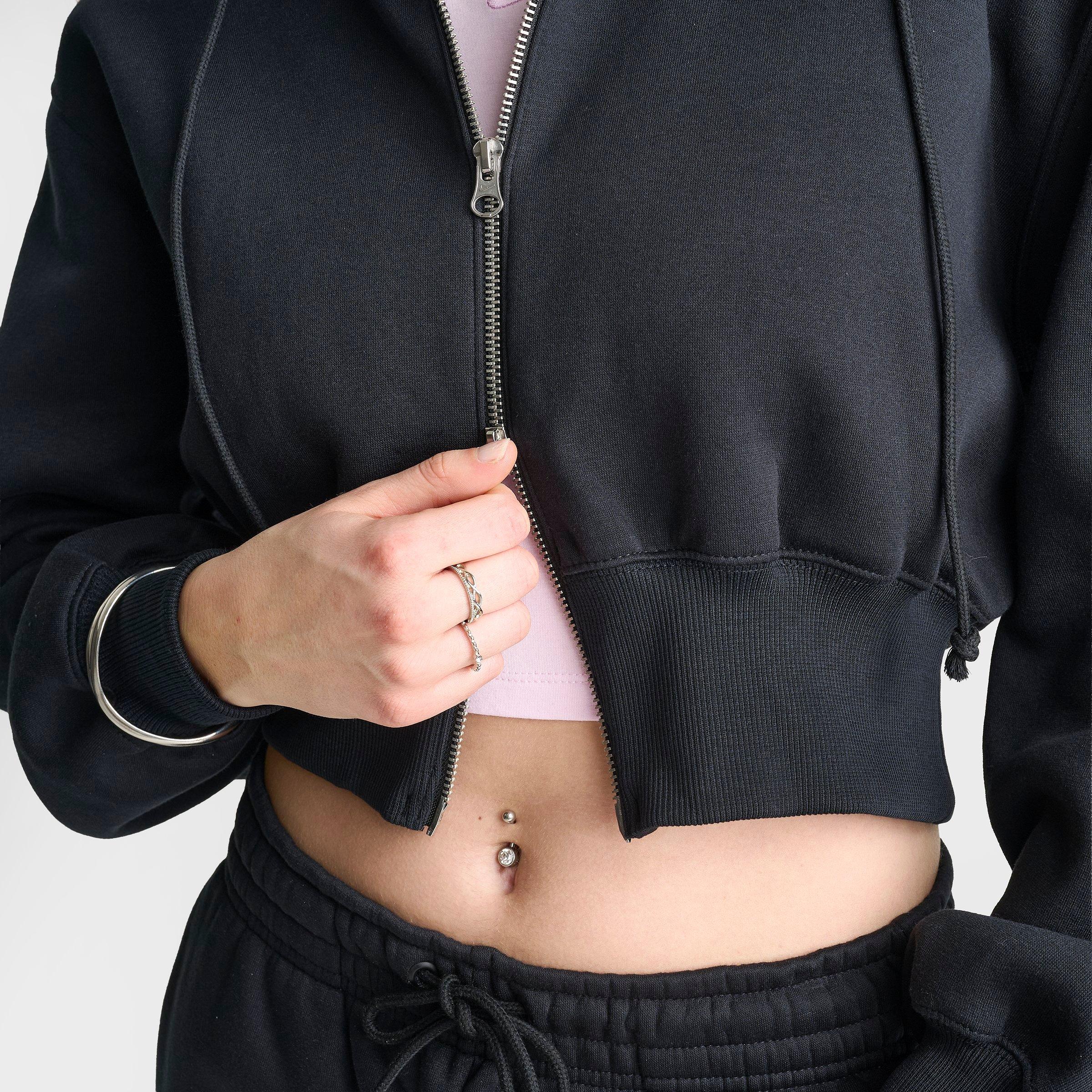 Women's Nike Sportswear Phoenix Fleece Goddess Cropped Full-Zip Hoodie