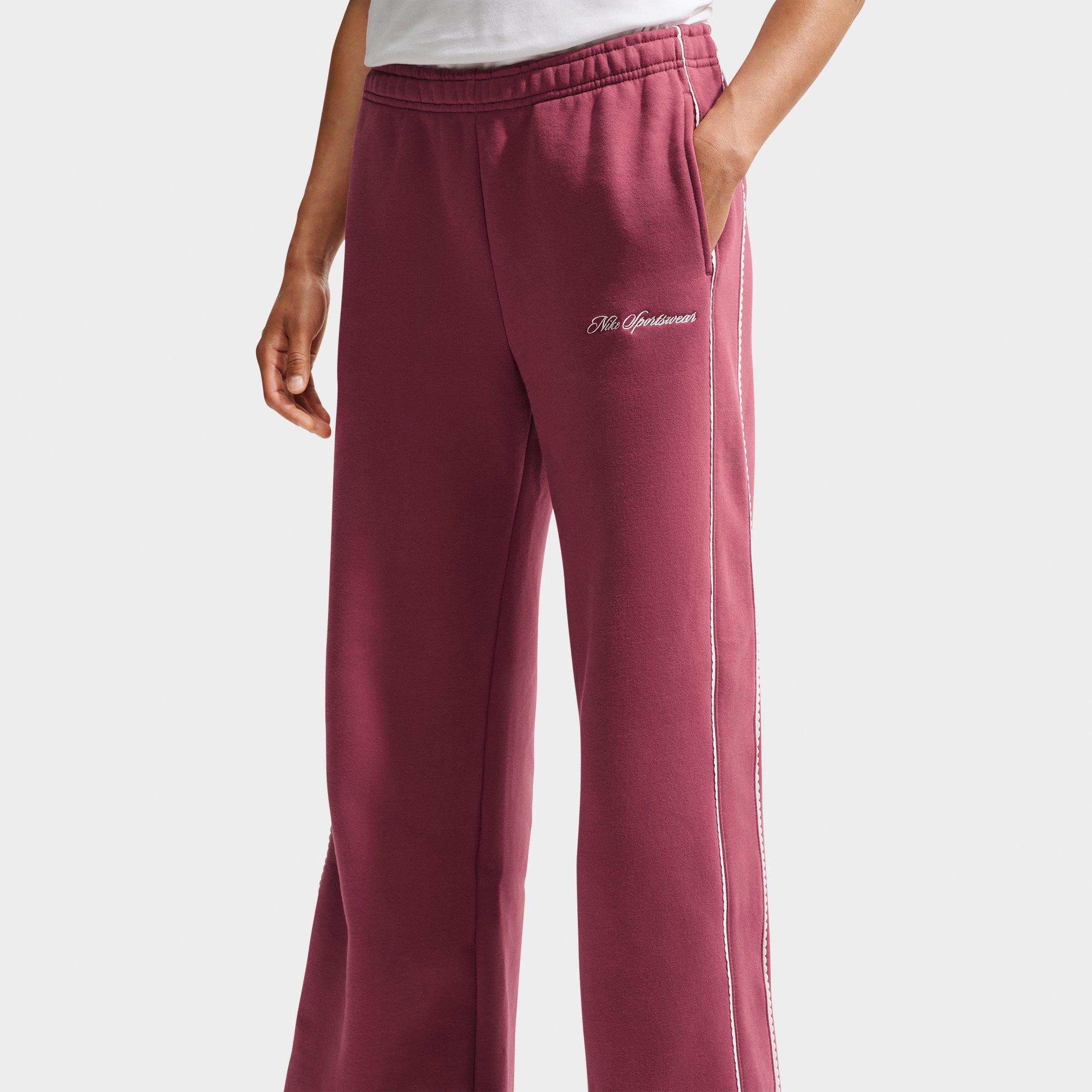 Women's Nike Studio Fleece Medium-Weight "Graphic Pack" Mid-Rise Wide-Leg Pants