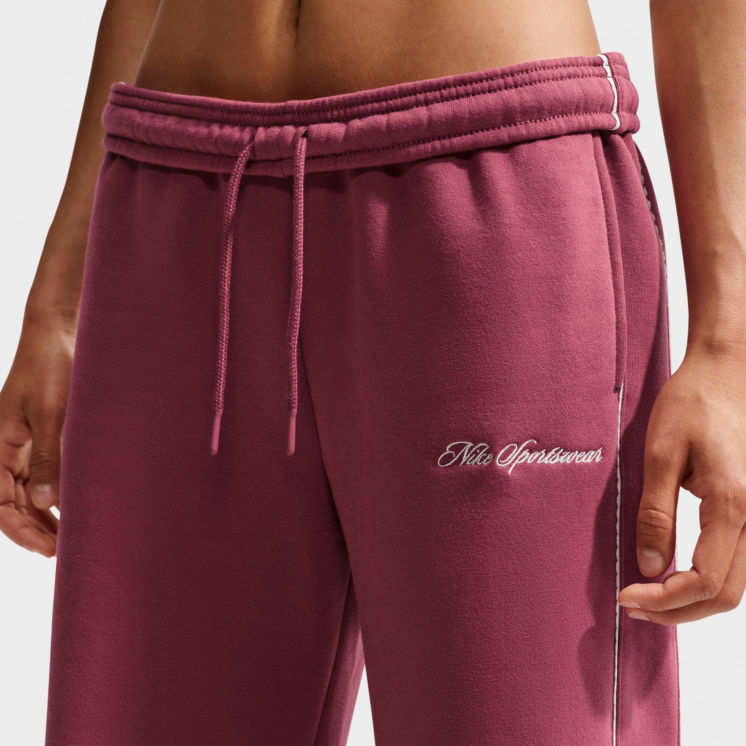 Women's Nike Studio Fleece Medium-Weight "Graphic Pack" Mid-Rise Wide-Leg Pants