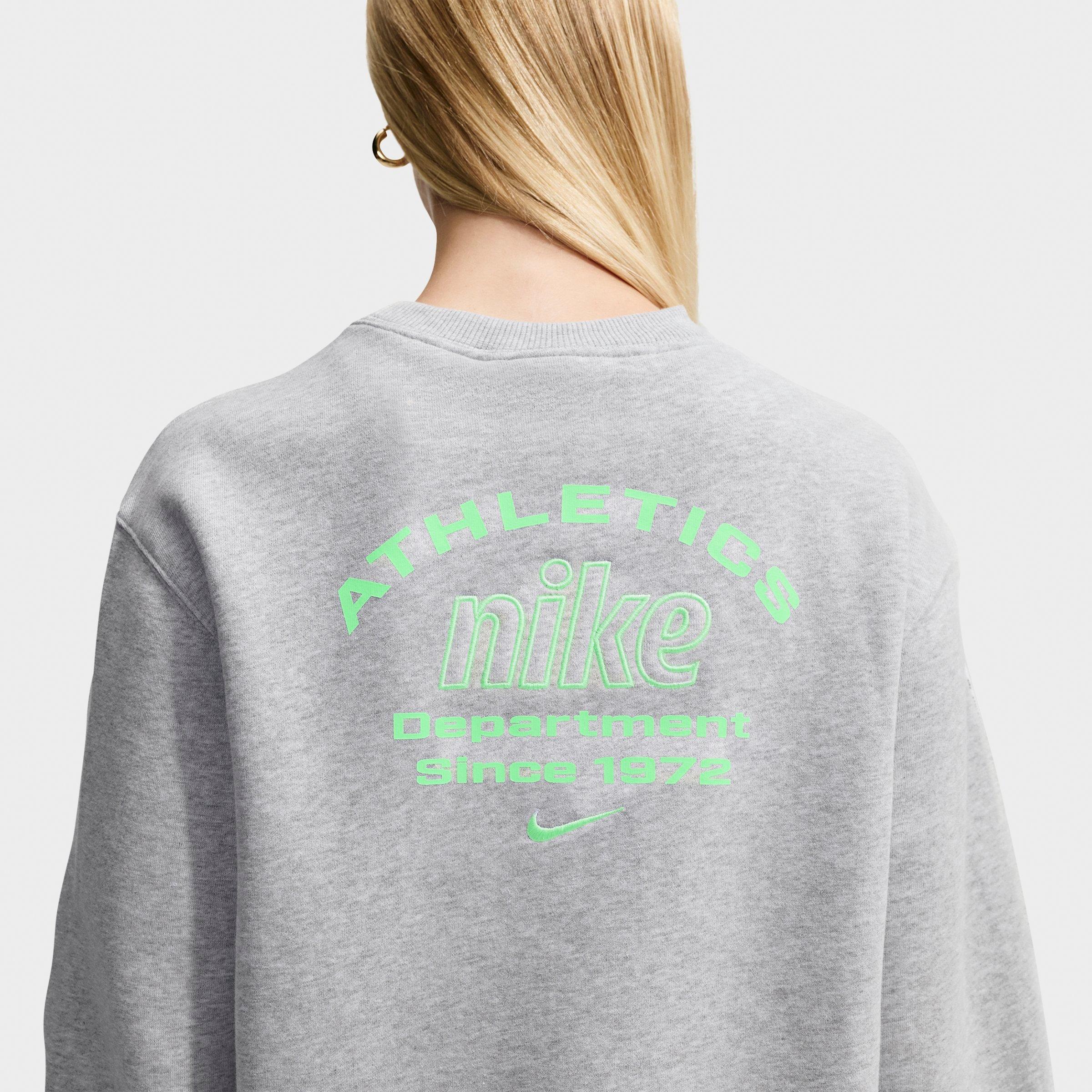 Women's Nike Studio Fleece Medium Weight Athletic Department "Graphic Pack" Crewneck Sweatshirt