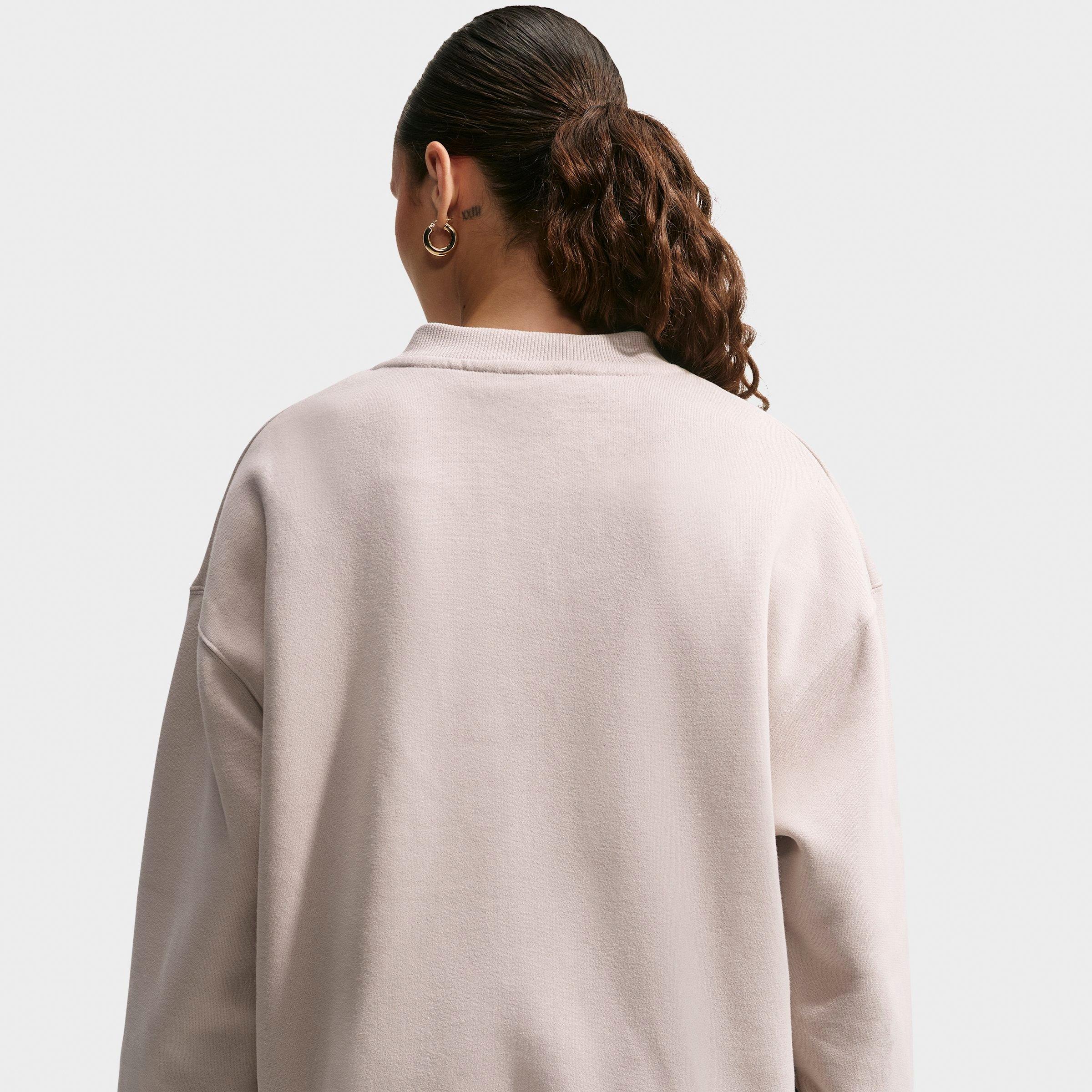 Women's Nike Studio Fleece Medium Weight Oversized V-Neck Sweatshirt