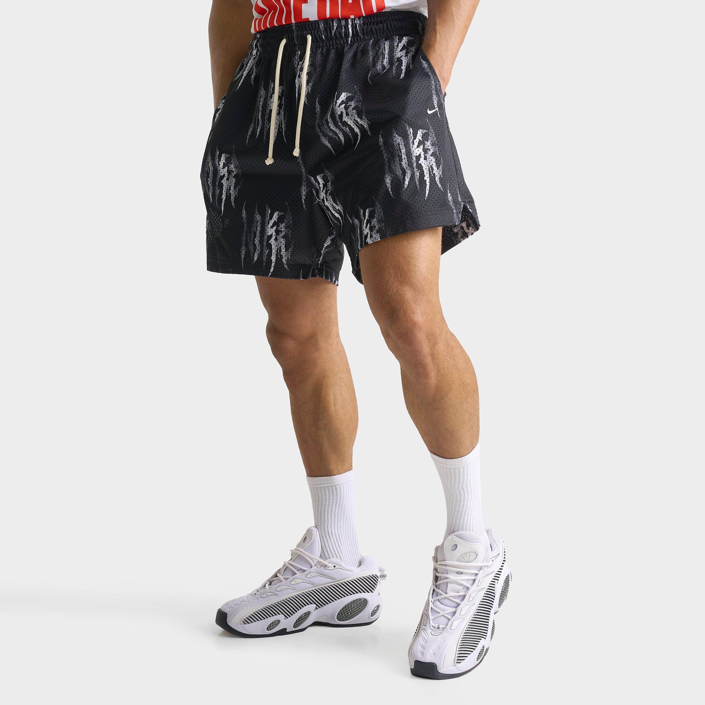 Men's Nike Standard Issue Practice Wordmark Print Mesh 5" Basketball Shorts