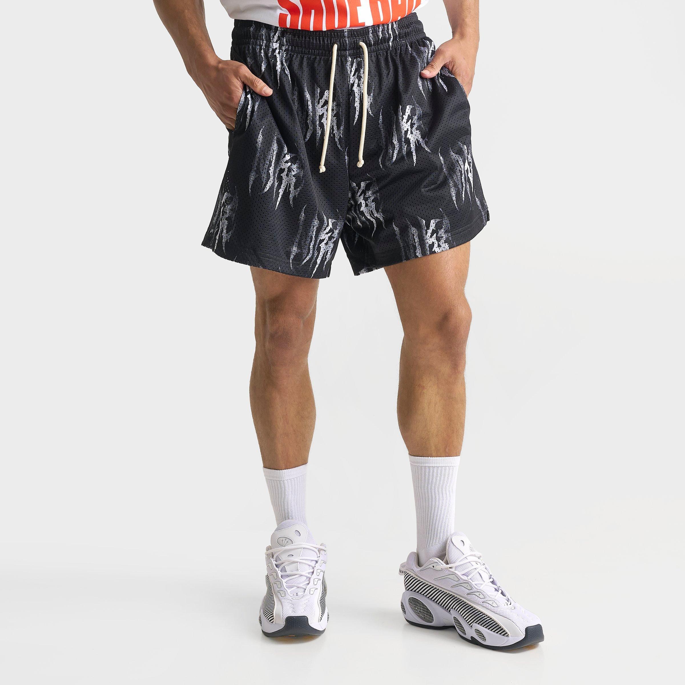 Men's Nike Standard Issue Practice Wordmark Print Mesh 5" Basketball Shorts