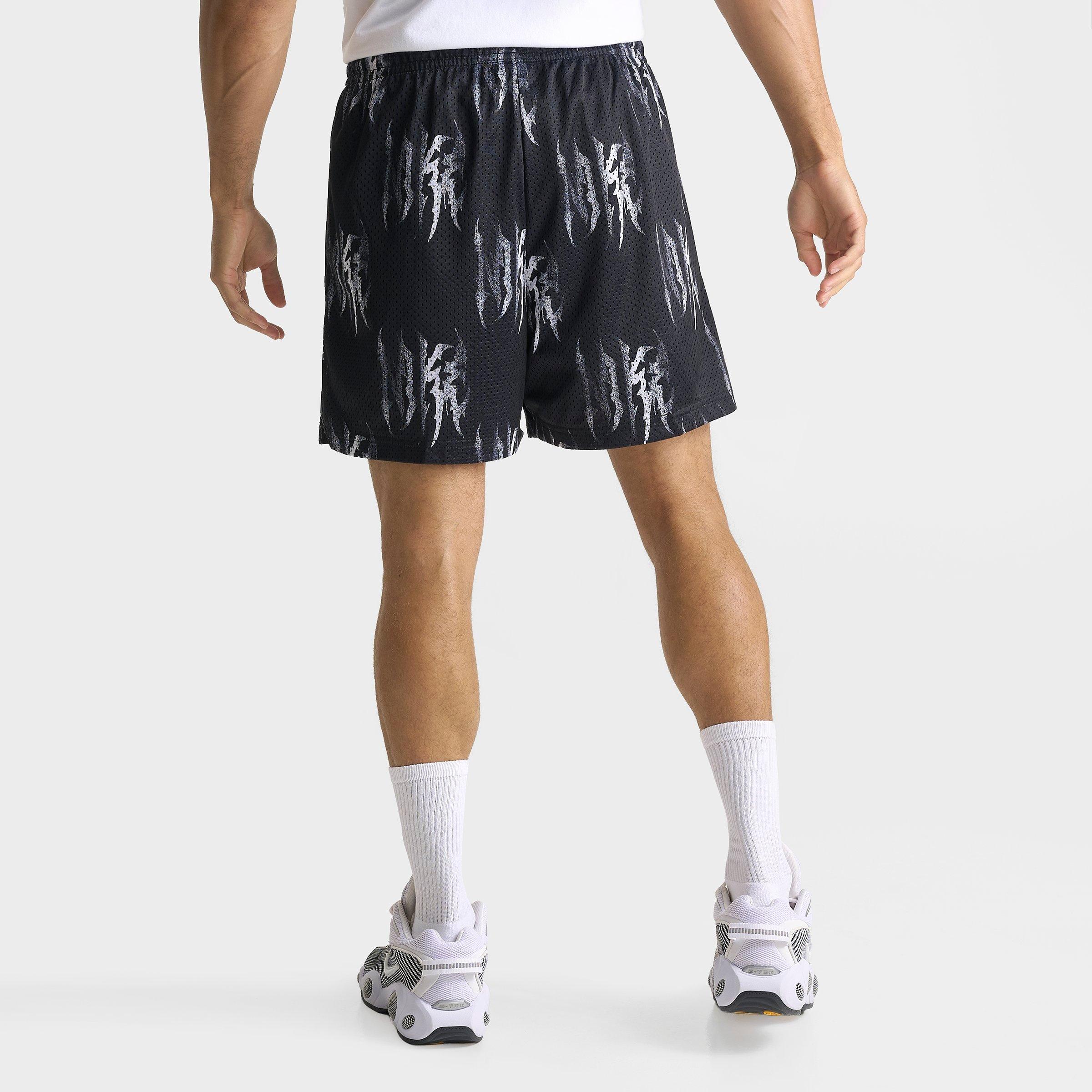 Men's Nike Standard Issue Practice Wordmark Print Mesh 5" Basketball Shorts