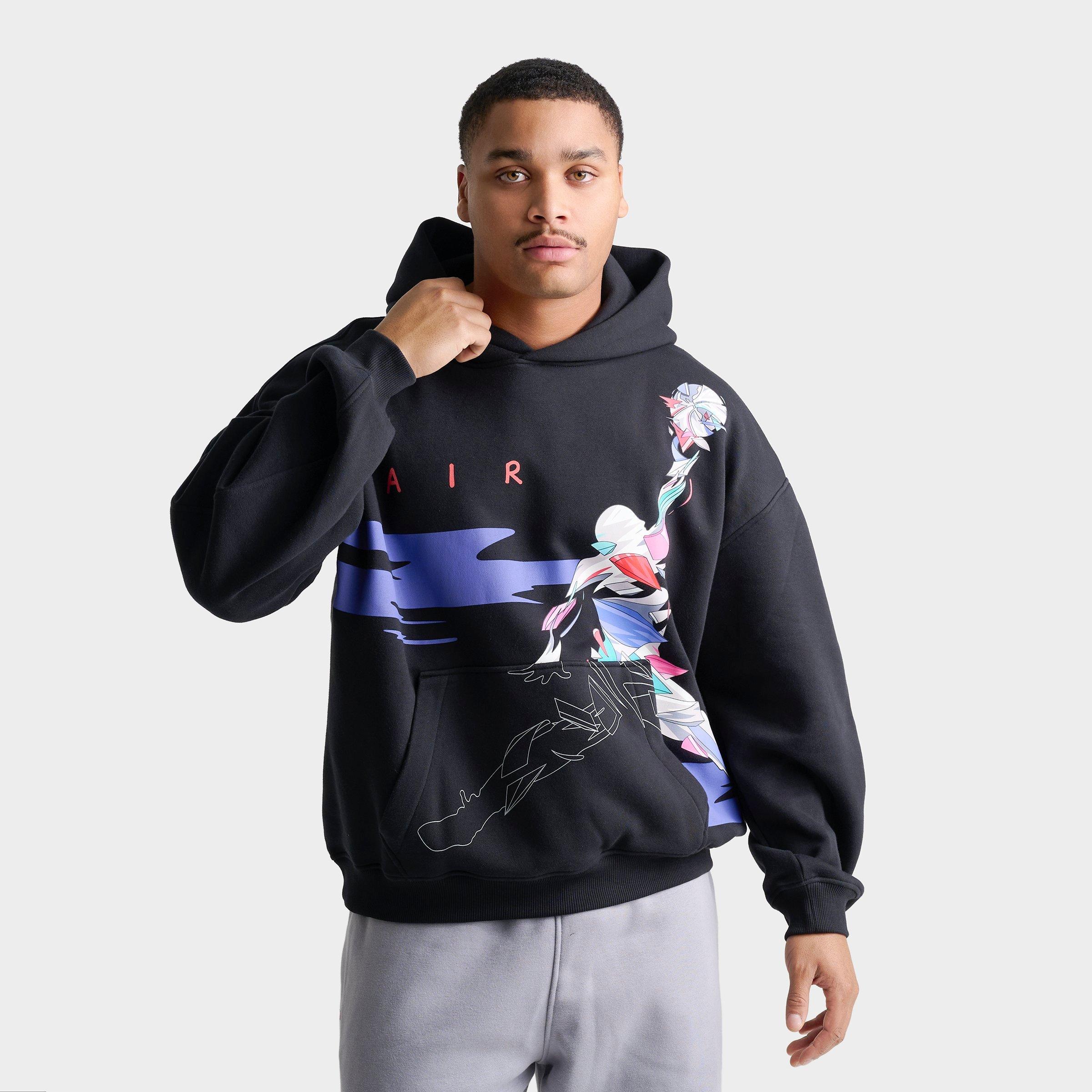 Men's Jordan Brooklyn Artist Series Oversized Graphic Fleece Pullover Hoodie