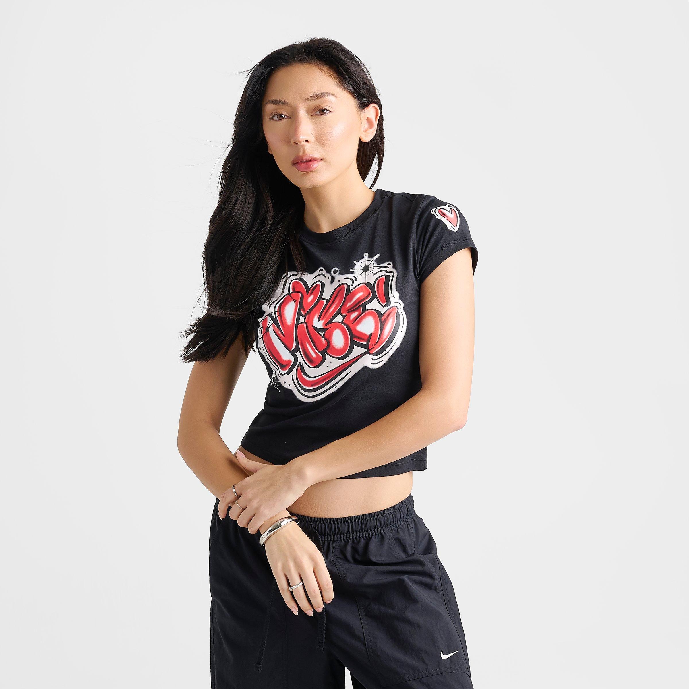 Women's Nike Sportswear Chill Knit Airbrushed Slim Cropped T-Shirt