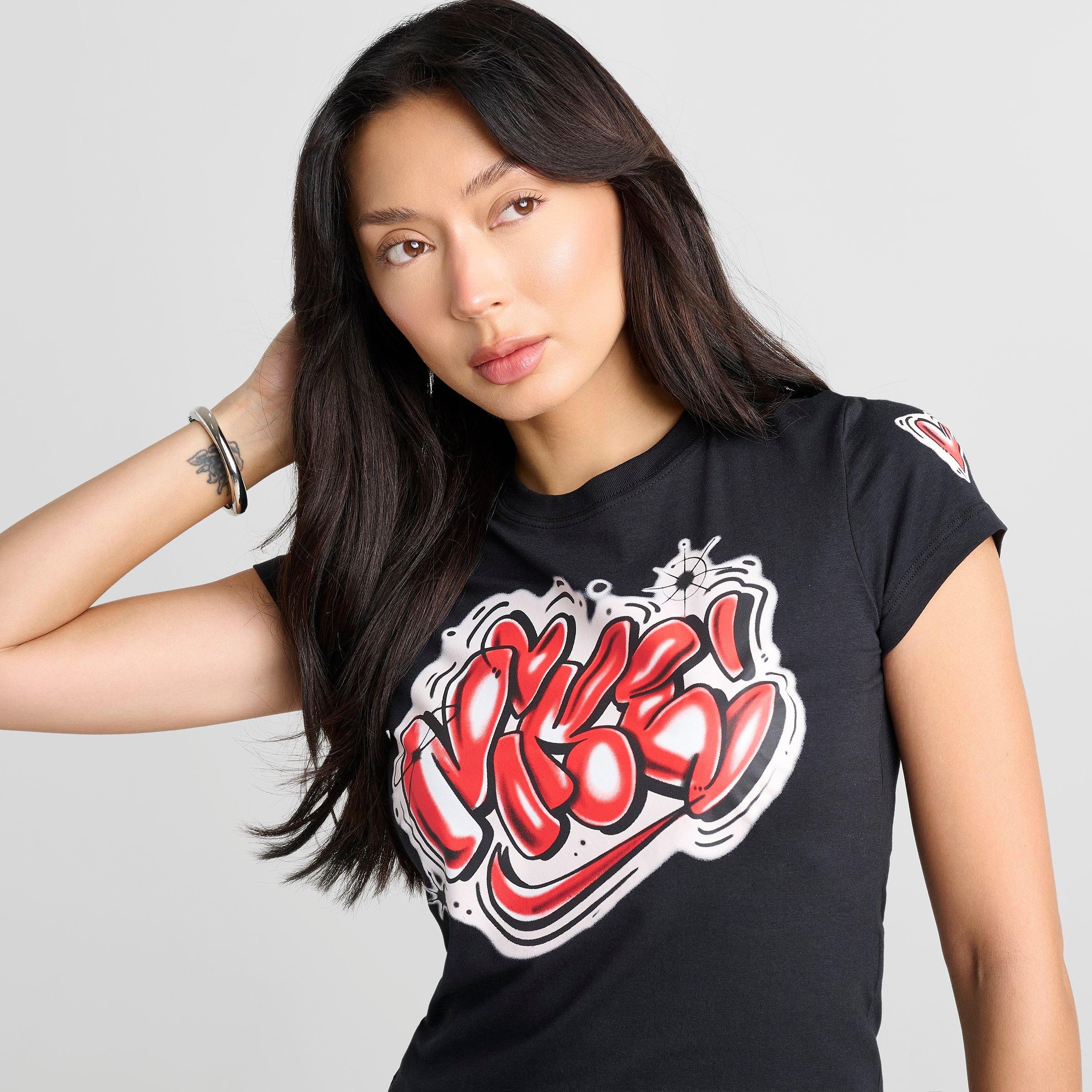 Women's Nike Sportswear Chill Knit Airbrushed Slim Cropped T-Shirt