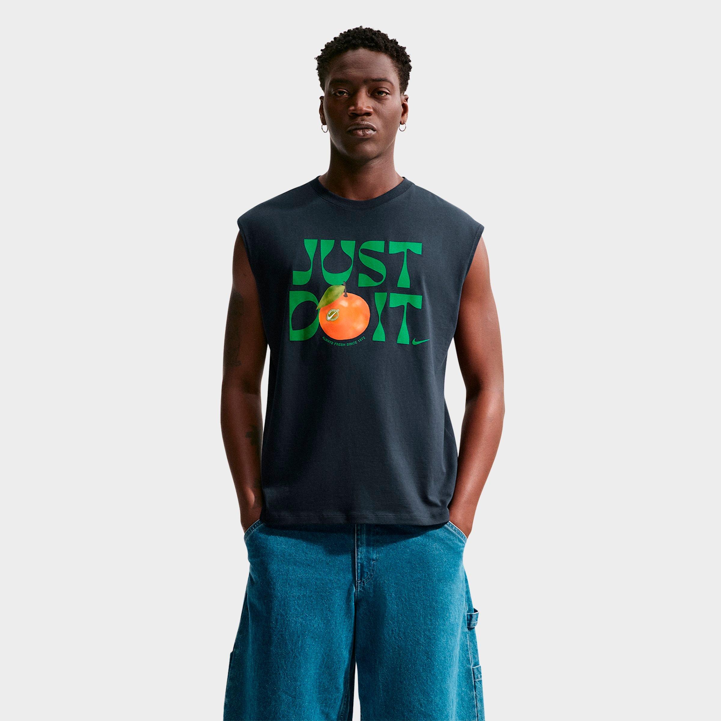 Men's Nike Sportswear JDI Orange Graphic Sleeveless T-Shirt