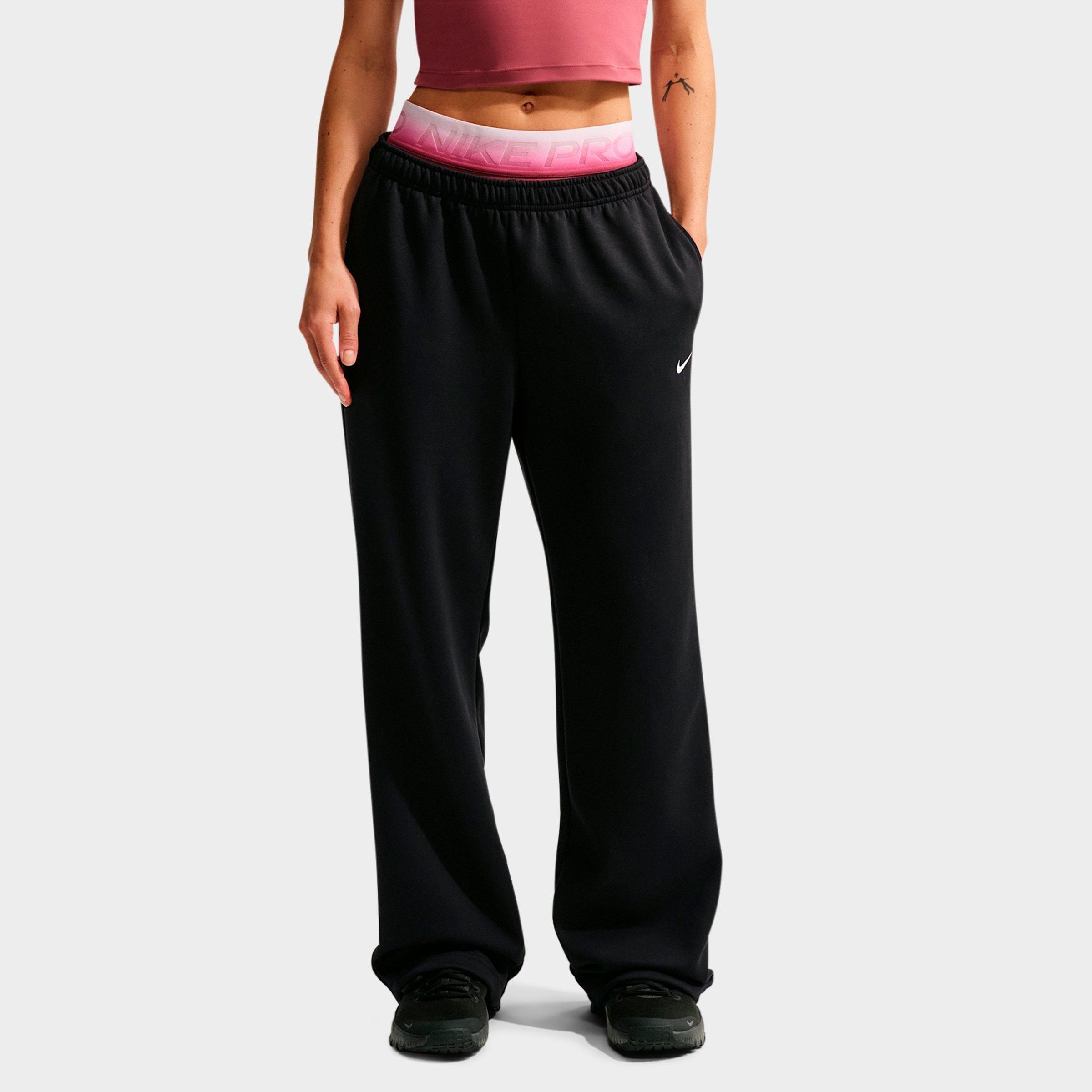 Women's Nike Studio Fleece Sport Dri-FIT Mid-Rise Open-Hem Pants