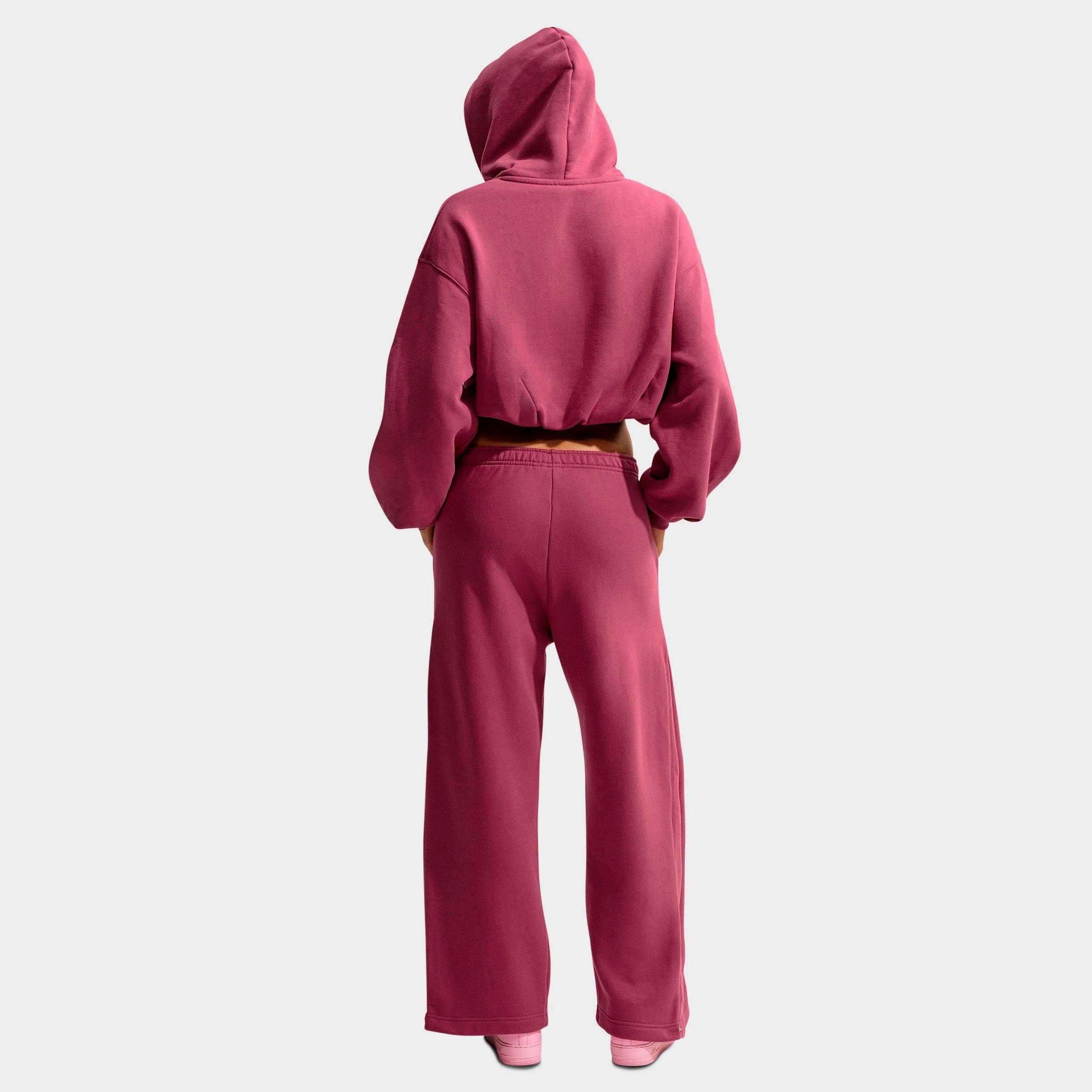 Women's Nike Studio Fleece Medium Weight Loose Pleated Snap Pants