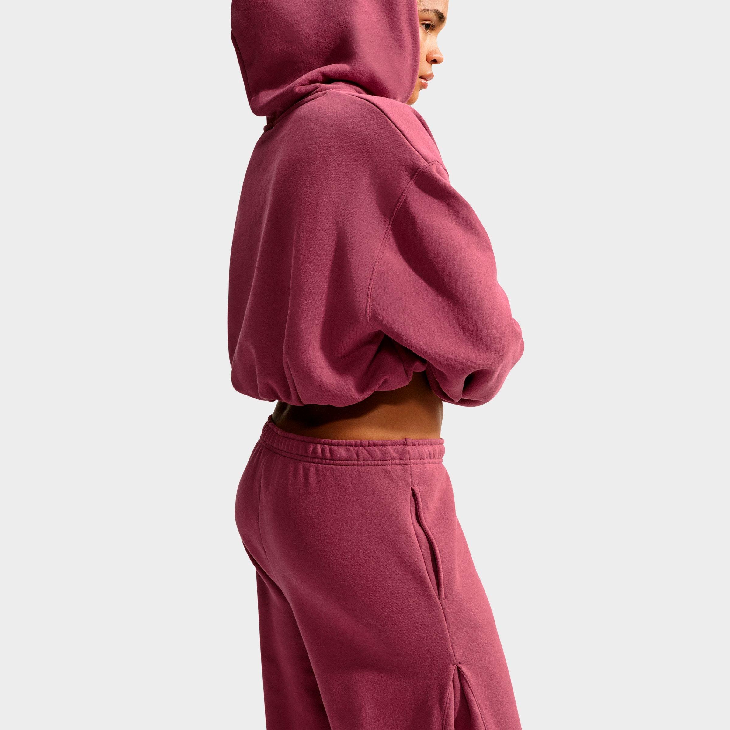 Women's Nike Studio Fleece Medium Weight Loose Pleated Snap Pants