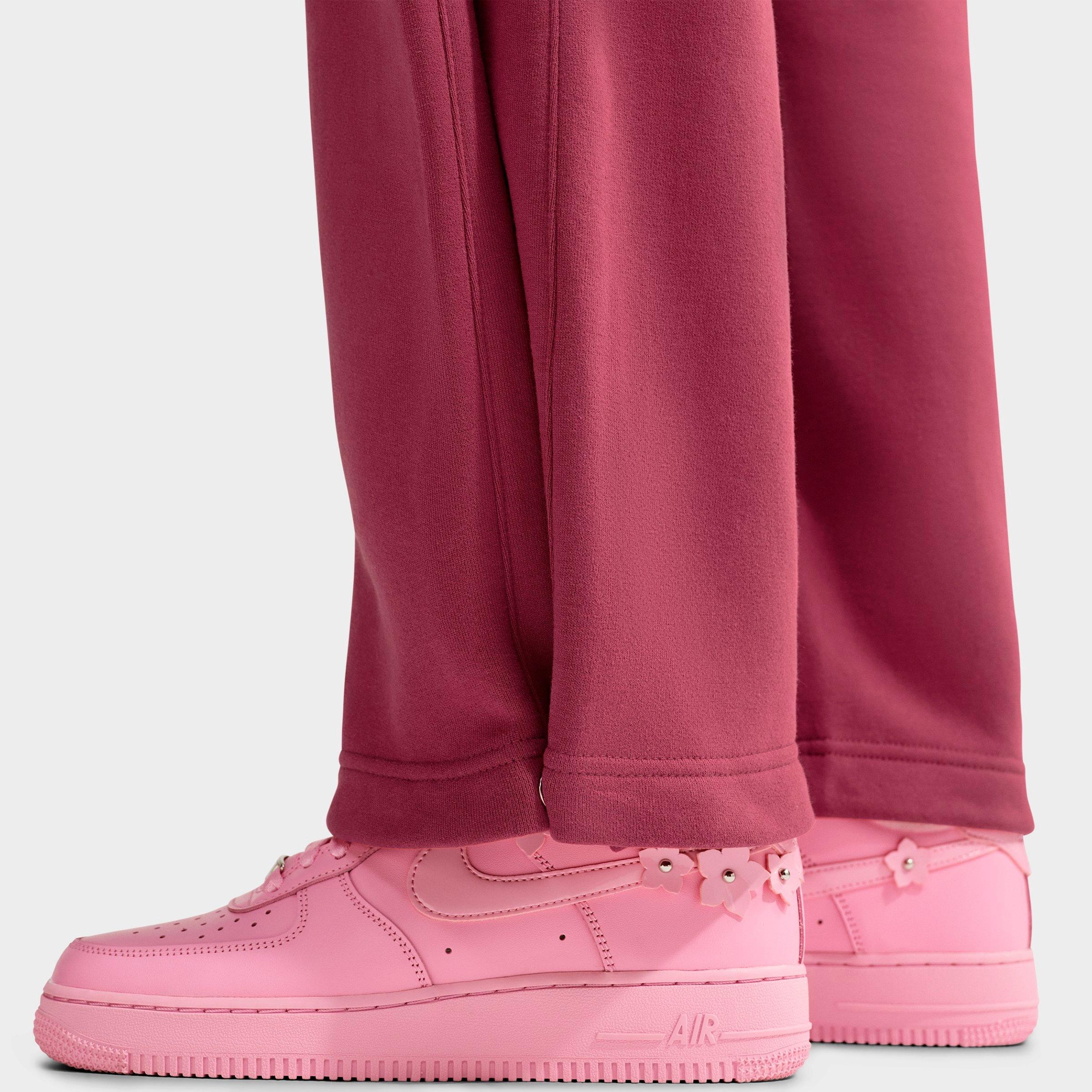 Women's Nike Studio Fleece Medium Weight Loose Pleated Snap Pants