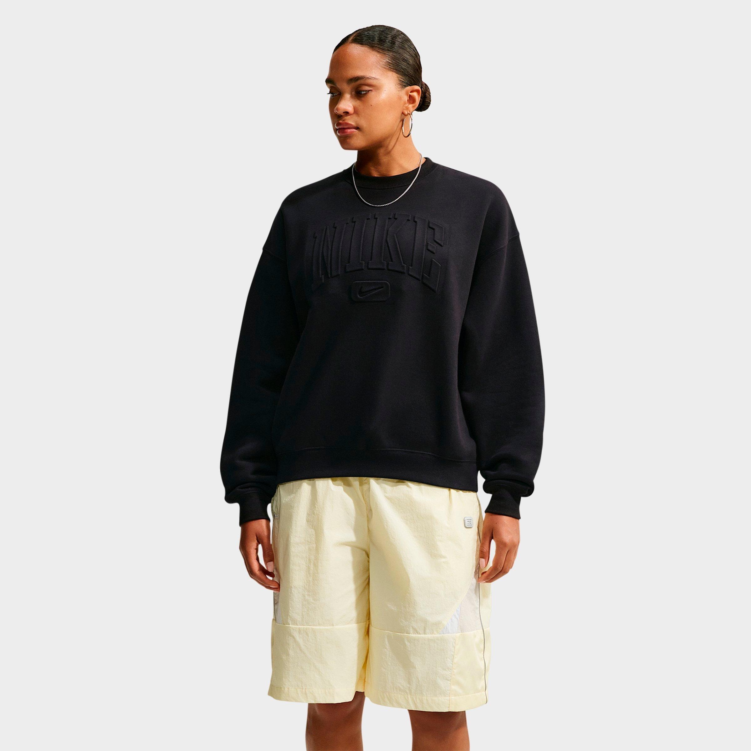 Women's Nike Studio Fleece Medium Weight "Graphic Pack" Embossed Oversized Crewneck Sweatshirt