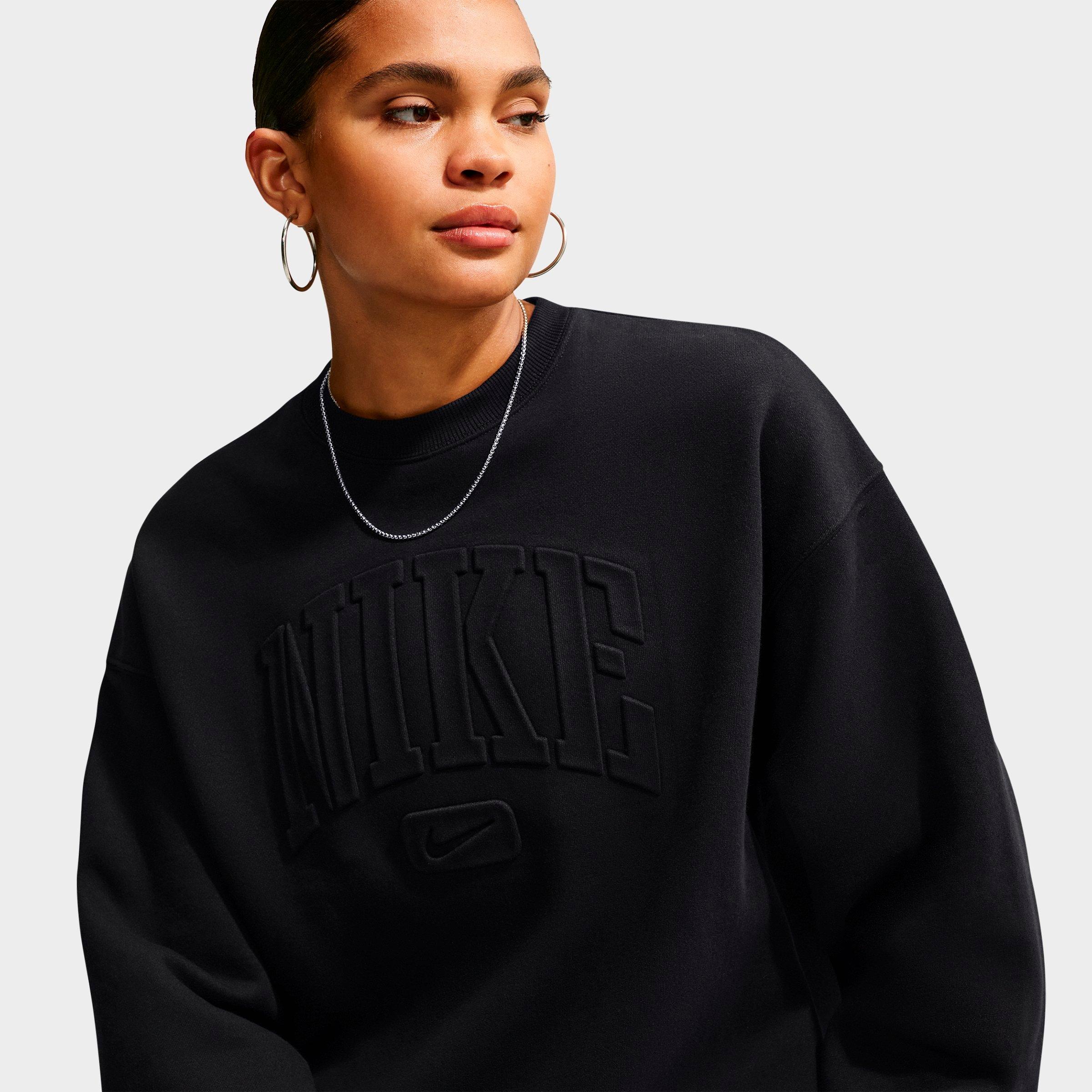 Women's Nike Studio Fleece Medium Weight "Graphic Pack" Embossed Oversized Crewneck Sweatshirt