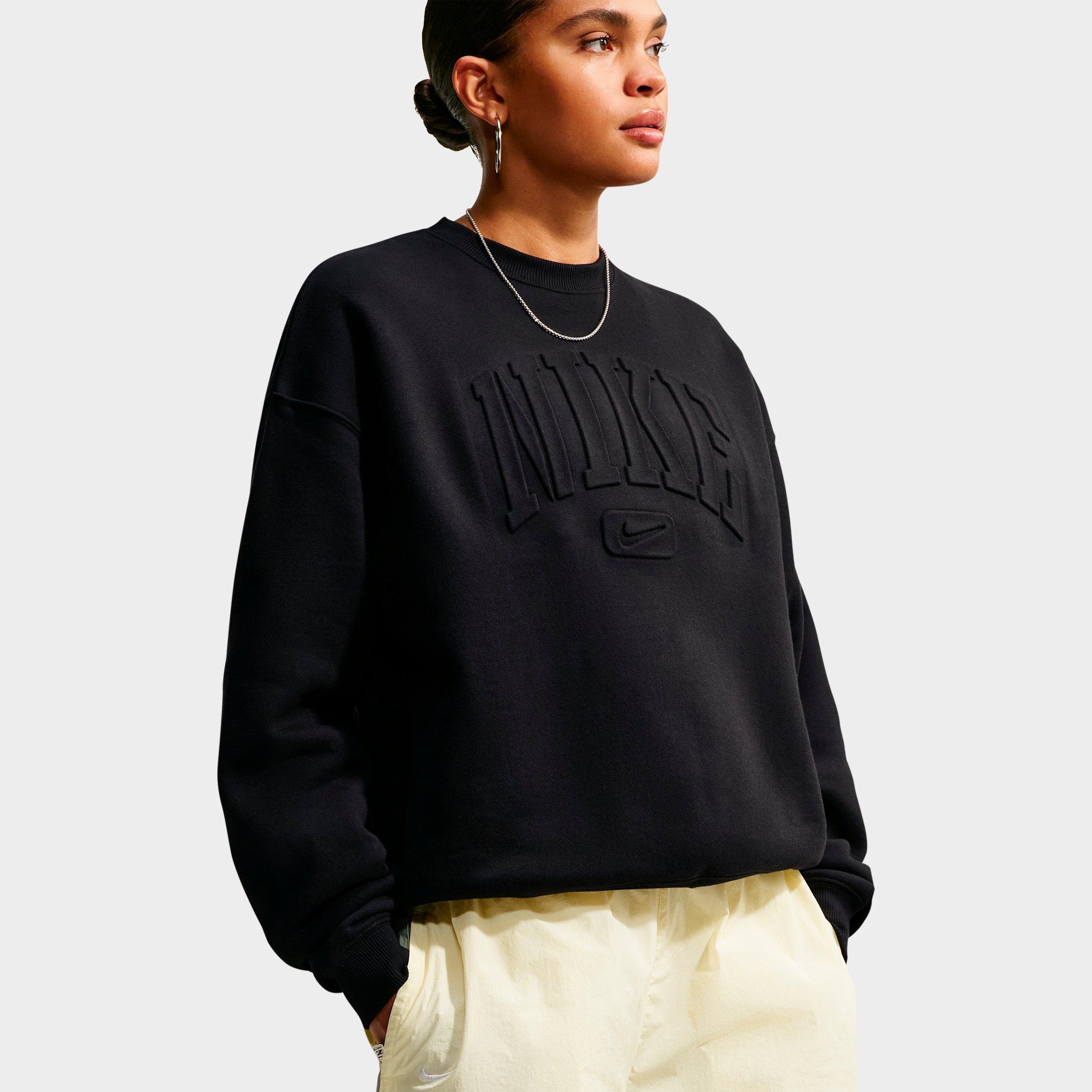 Women's Nike Studio Fleece Medium Weight "Graphic Pack" Embossed Oversized Crewneck Sweatshirt
